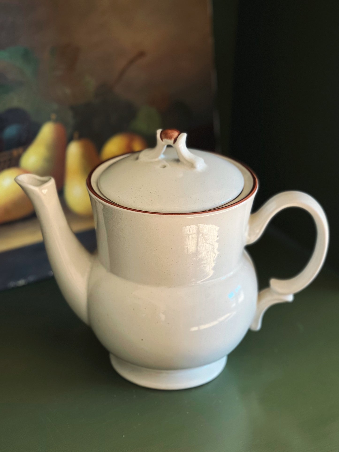Vintage Hearthside Stoneware Coffee Pot