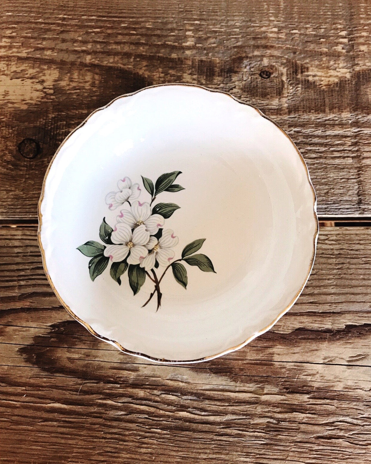 Vintage Floral Berry Bowl