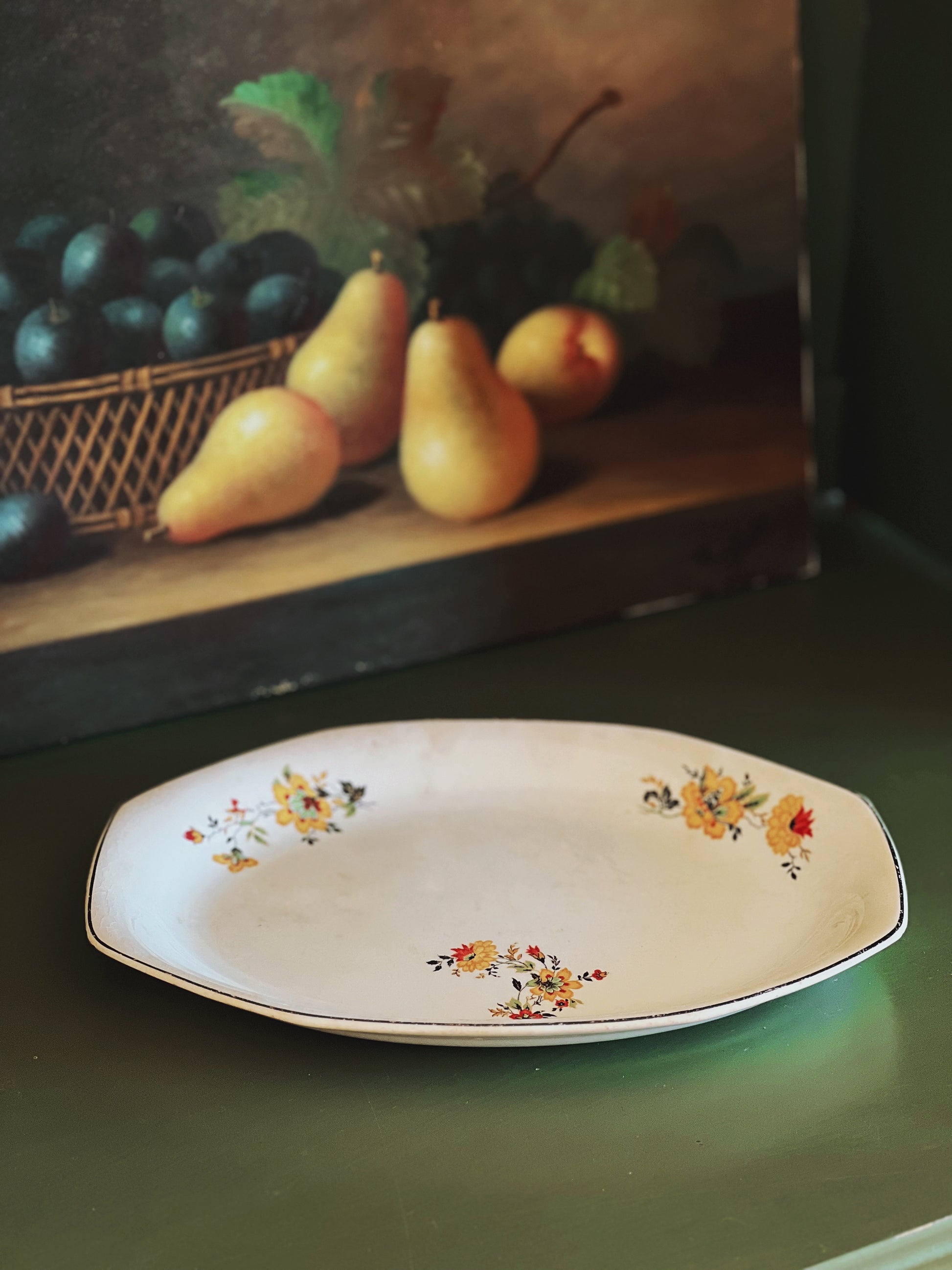Antique Homer Laughlin Floral Platter