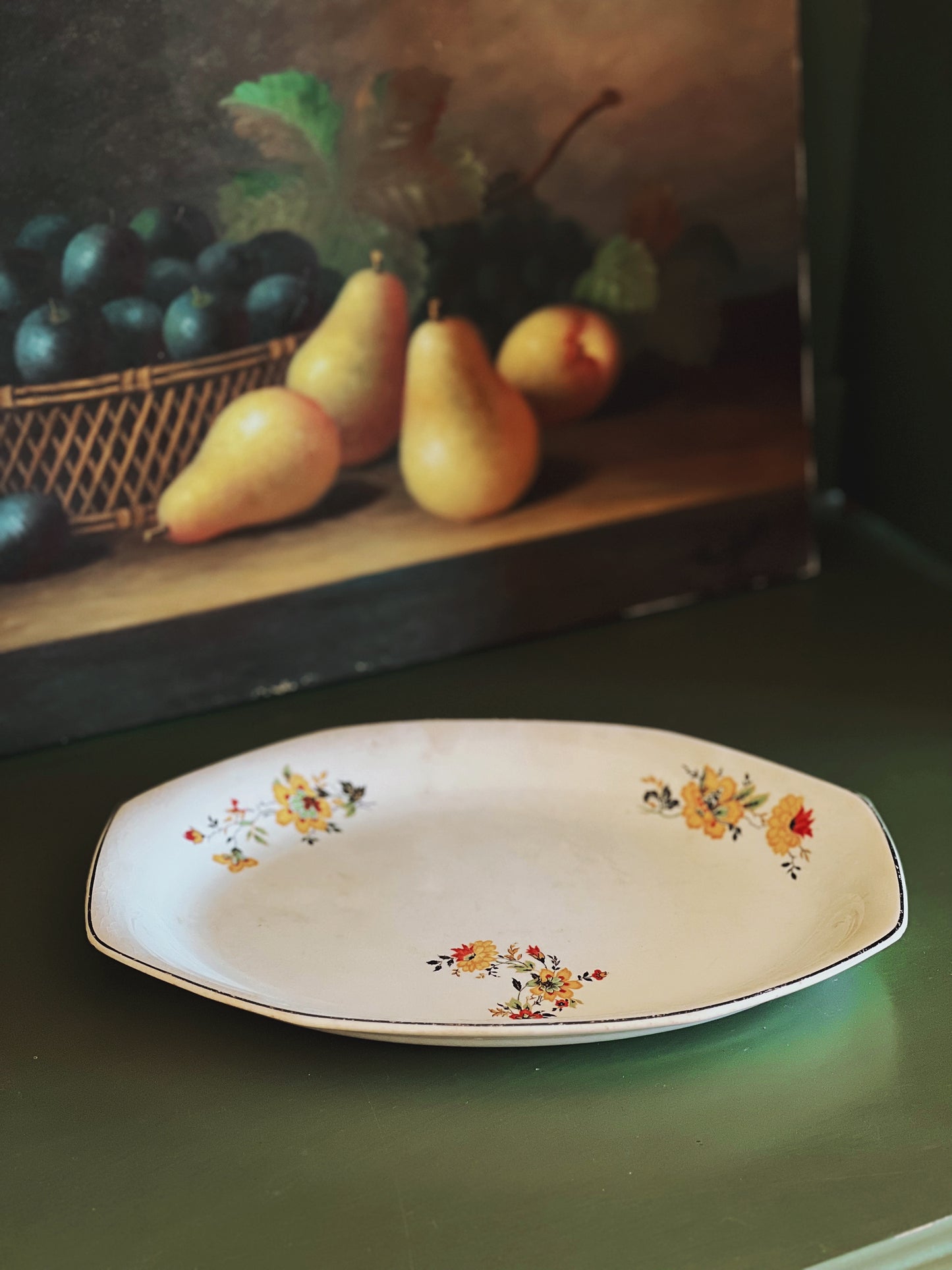 Antique Homer Laughlin Floral Platter
