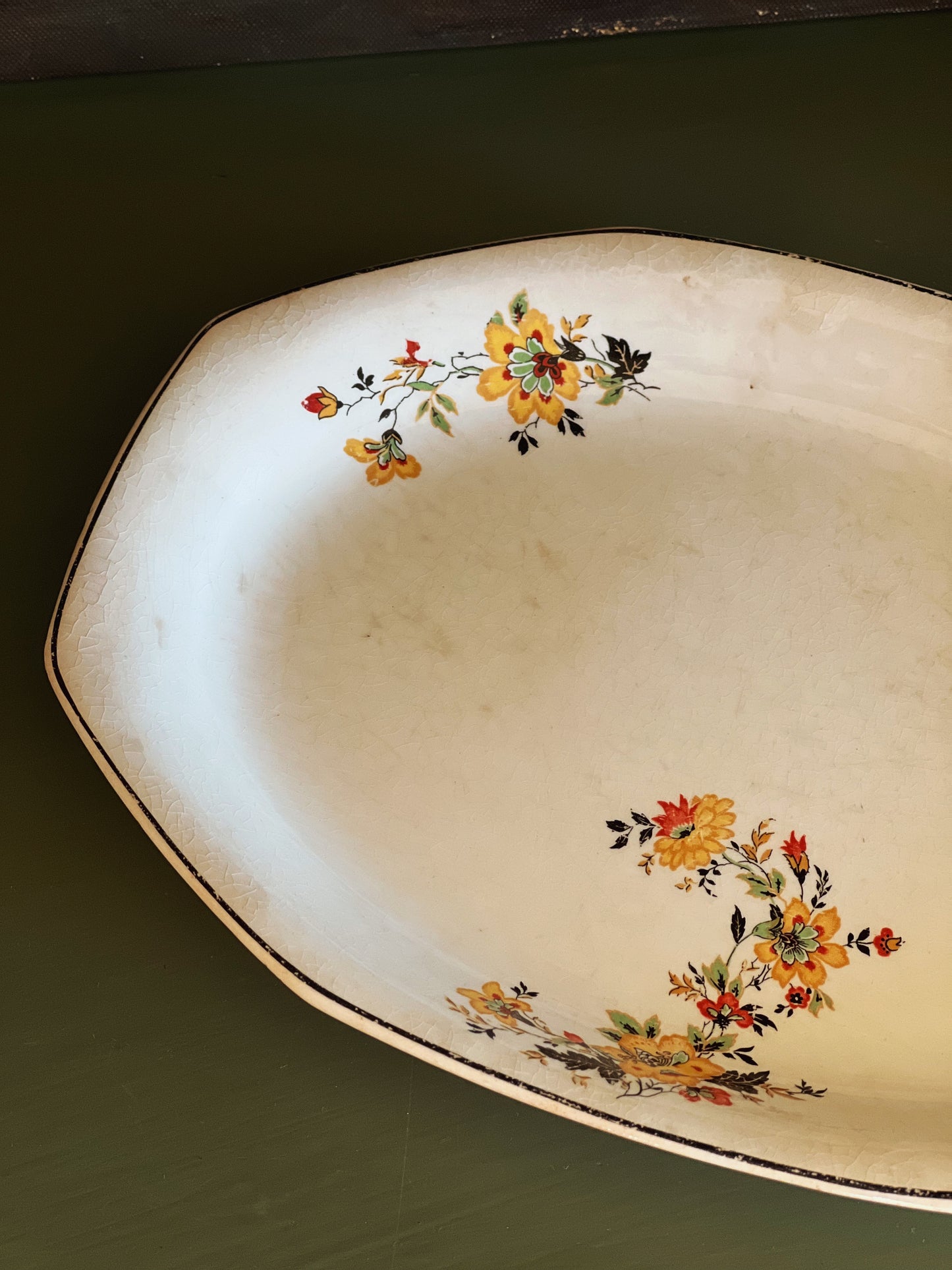 Antique Homer Laughlin Floral Platter