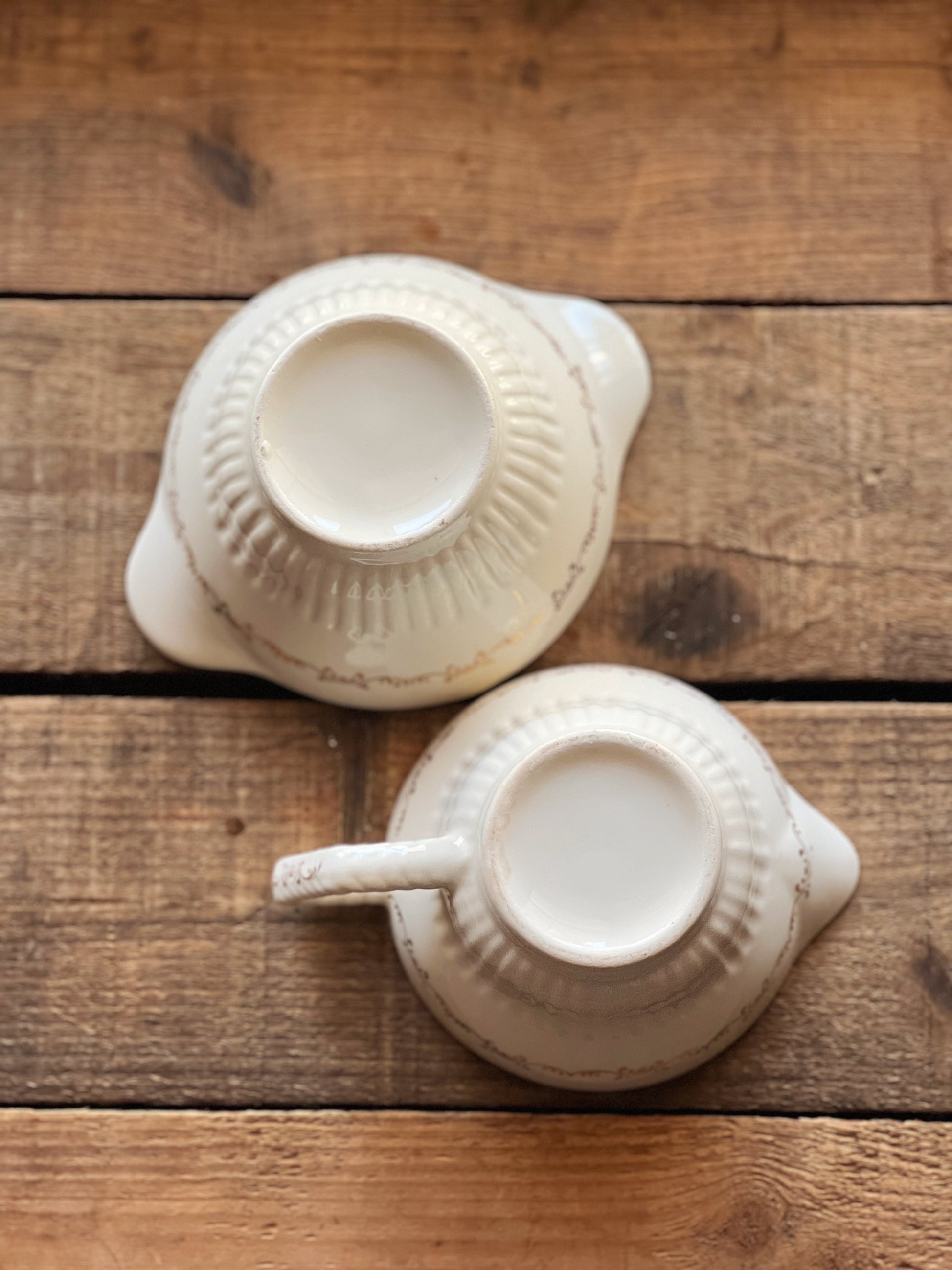 Vintage Floral Creamer & Sugar Bowl Set