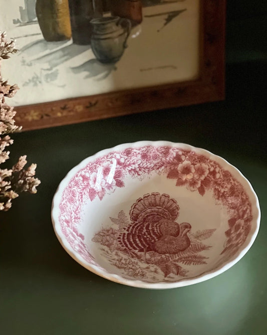 Vintage Queen's England Thanksgiving Cereal Bowl