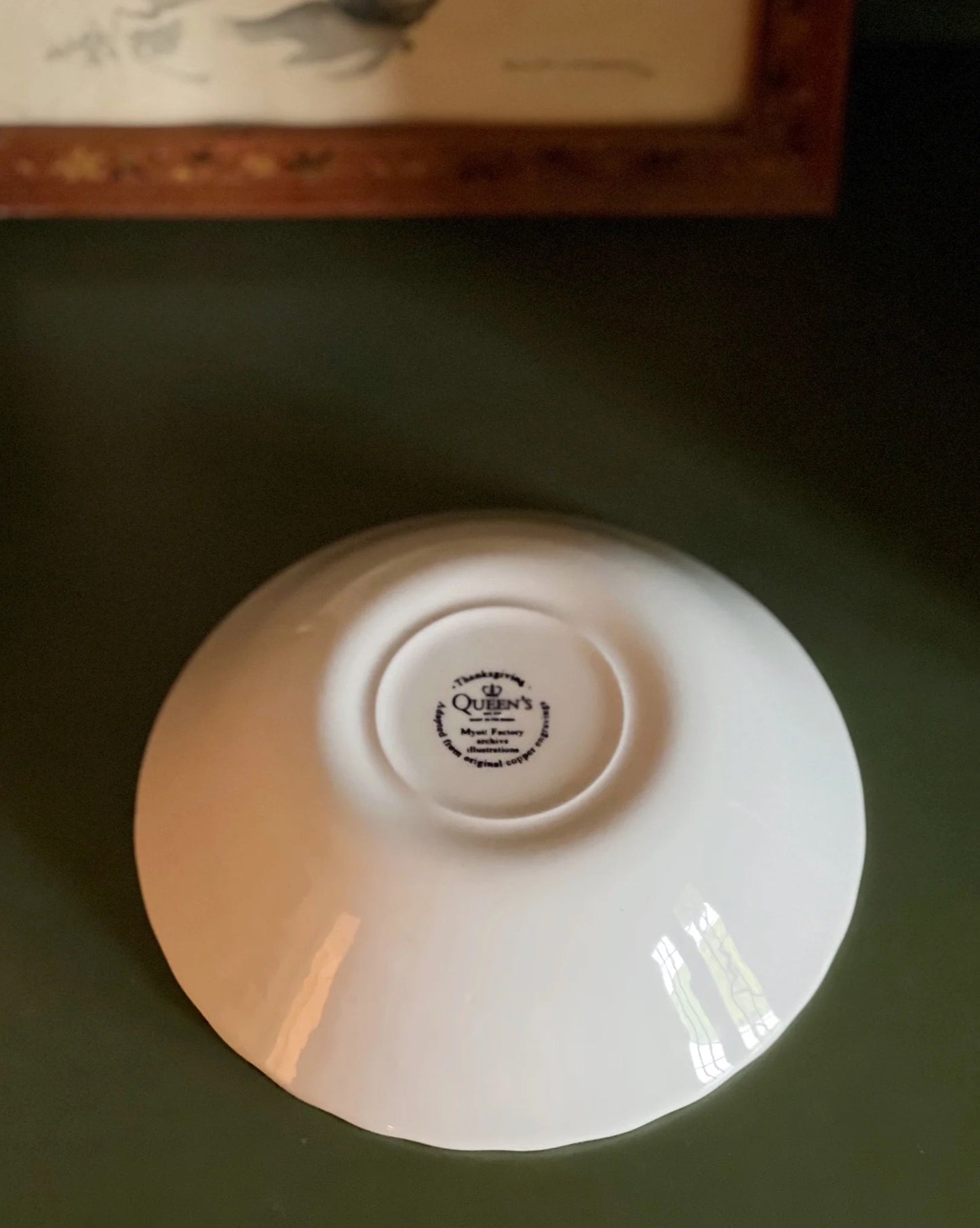 Vintage Queen's England Thanksgiving Cereal Bowl