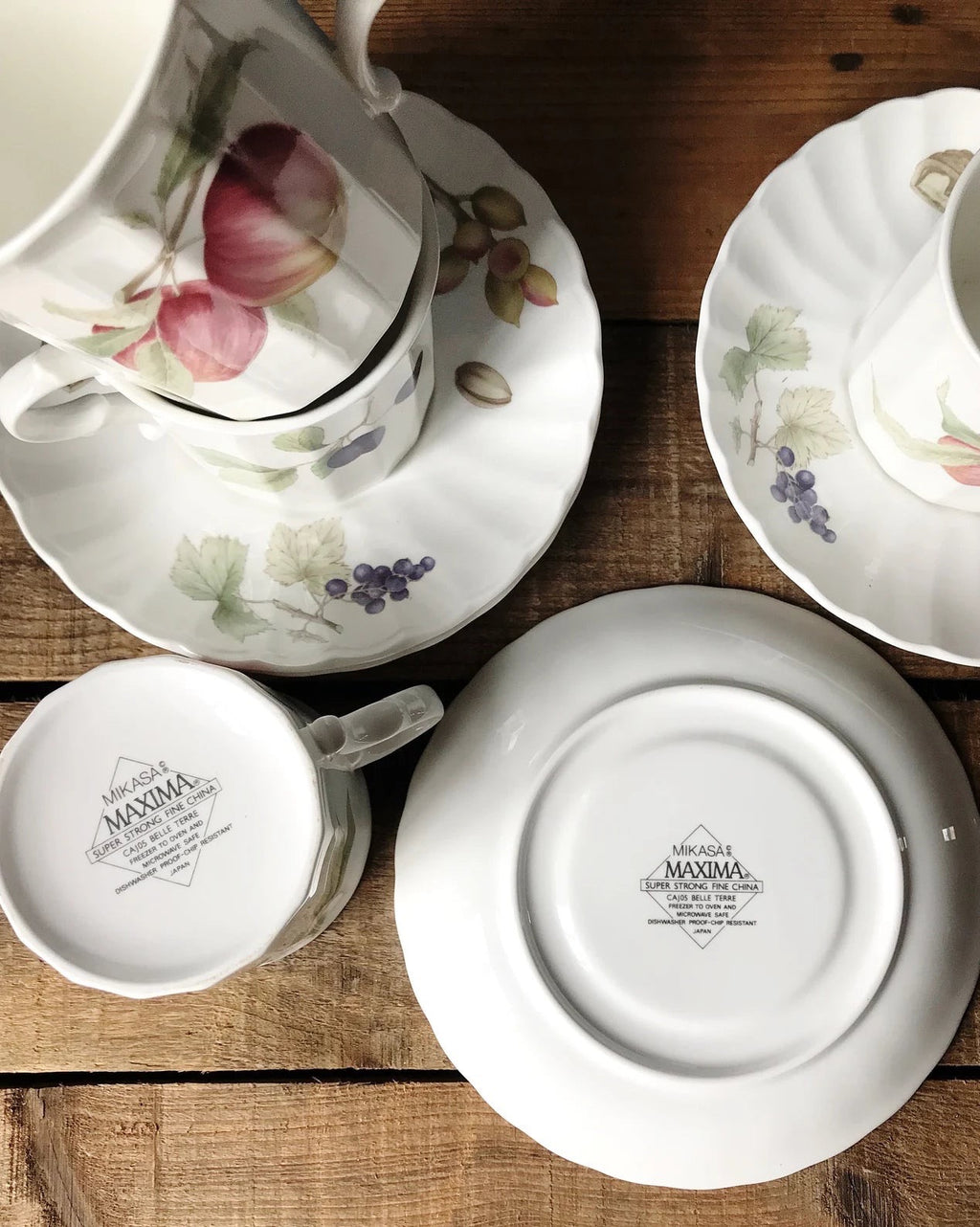 Vintage Mikasa Maxima Belle Terre Flat Cup & Saucer Set