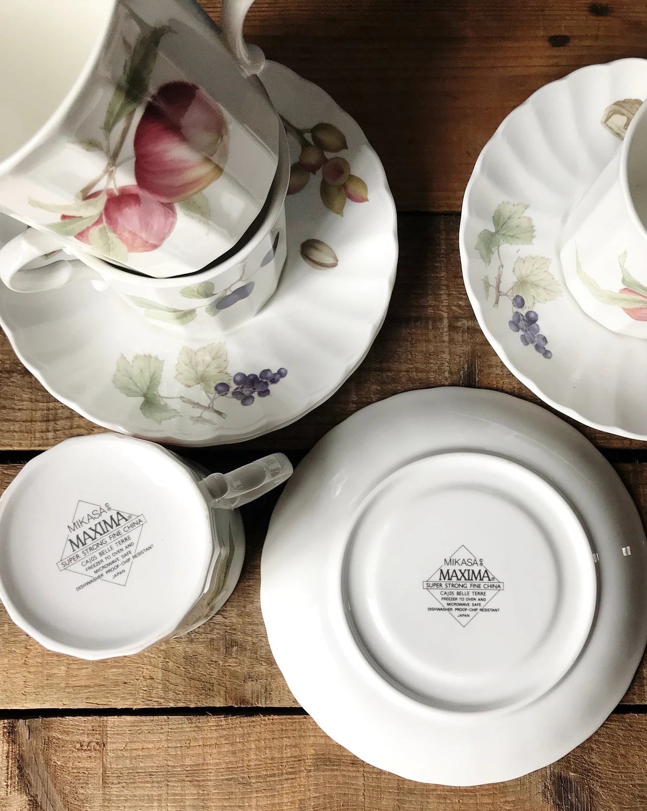 Vintage Mikasa Maxima Belle Terre Flat Cup & Saucer Set