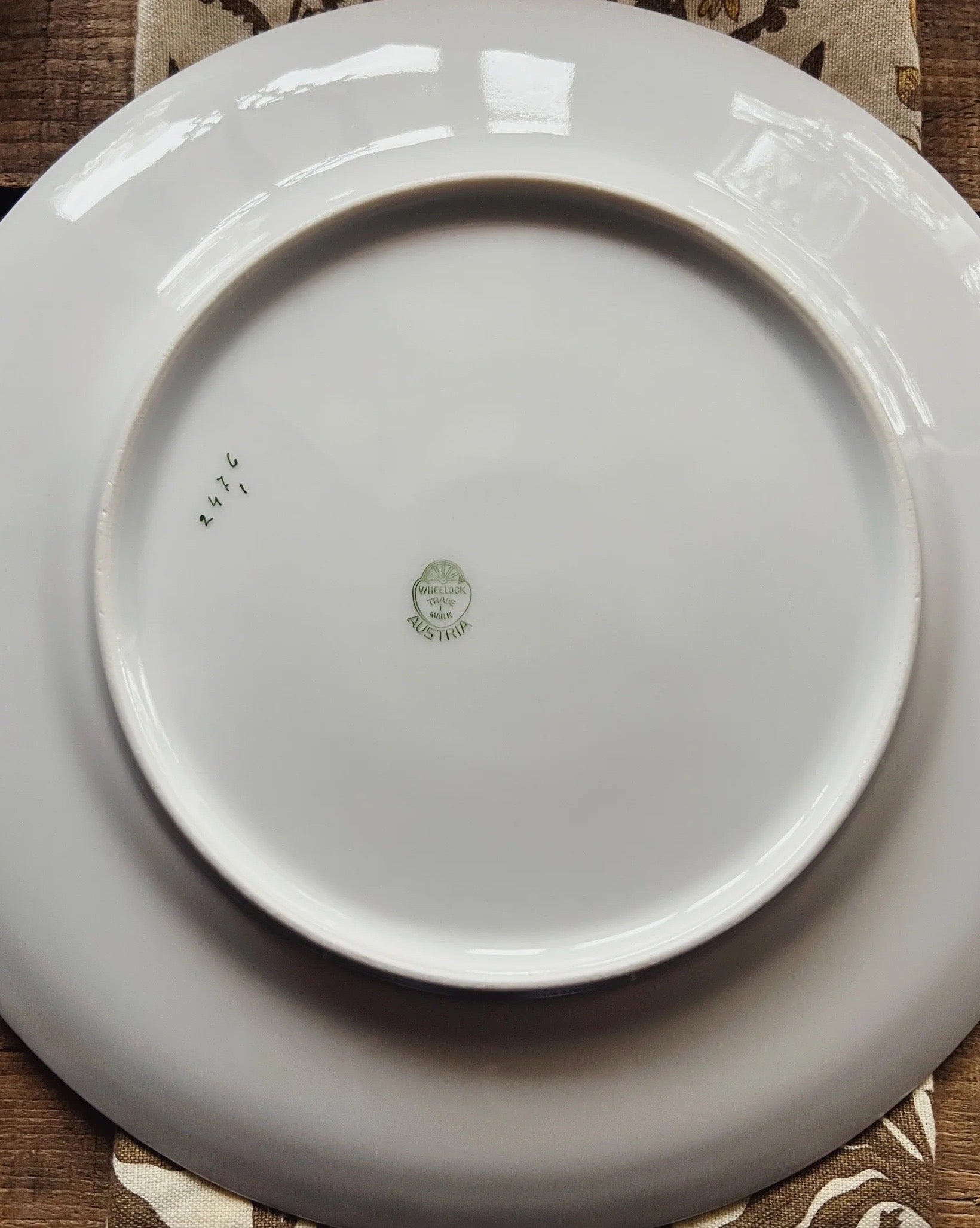 Vintage Wheelock Austria Dinner Plate