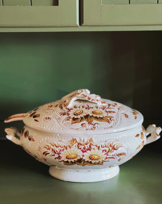 Hand Painted Vintage Tureen Made in Italy