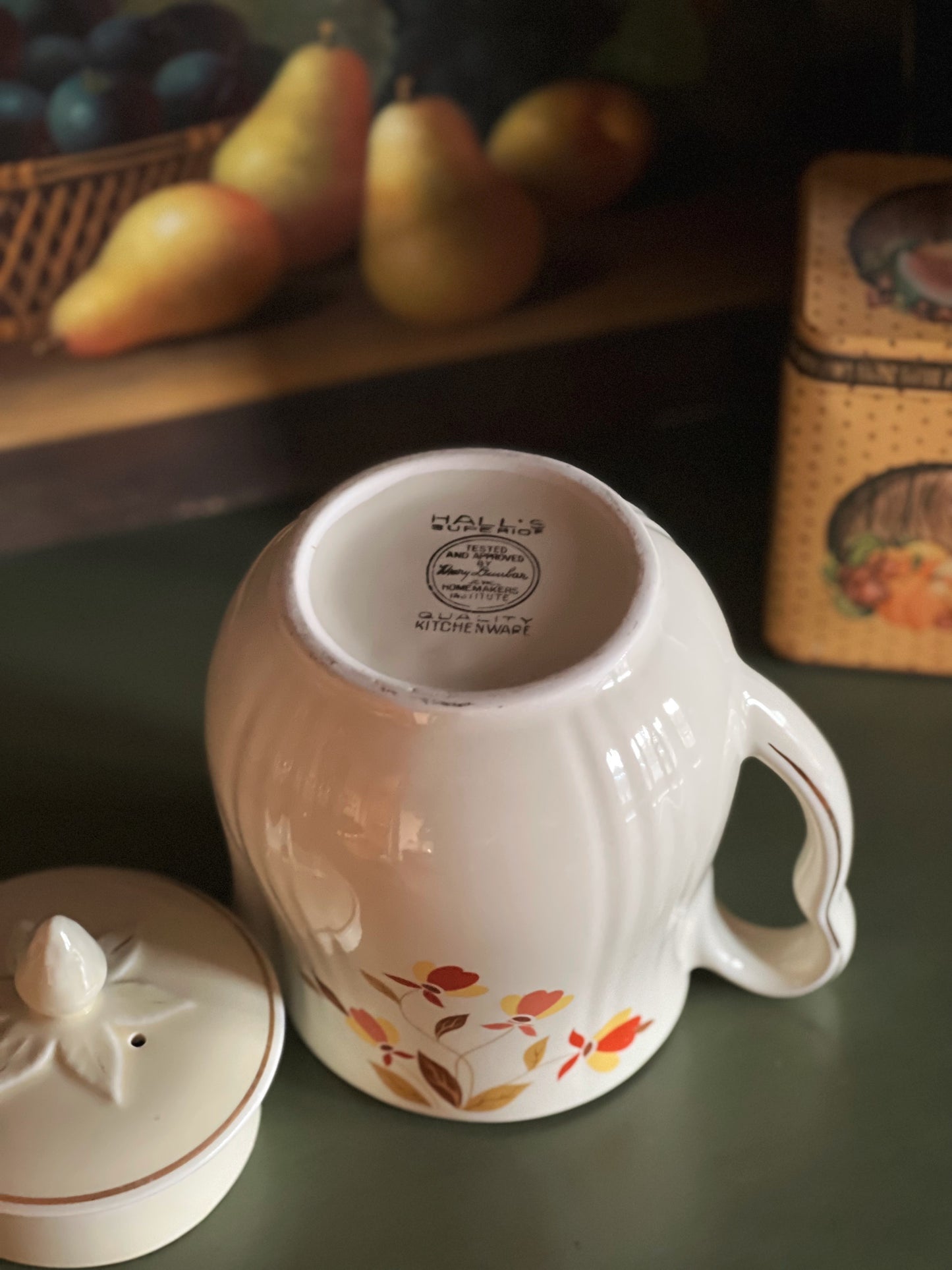 Vintage Hall's Superior Autumn Leaf Coffee Pot