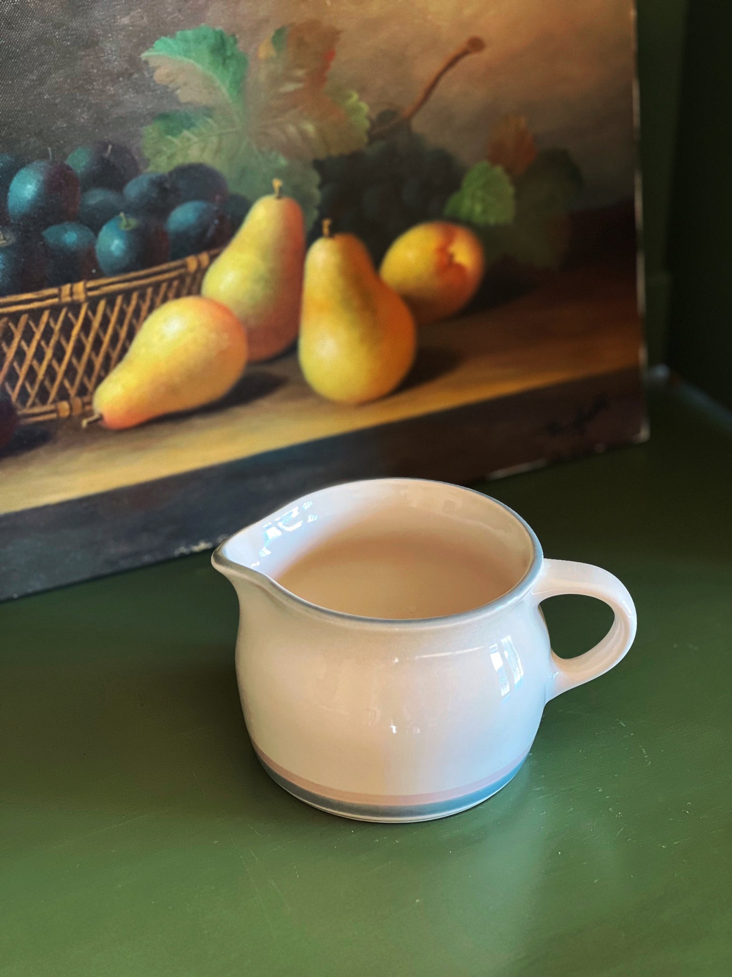 Vintage Pfaltzgraff Aura Pink Round Gravy Boat