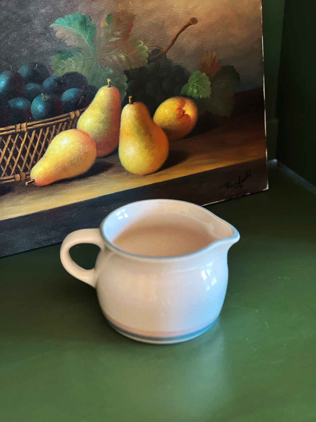 Vintage Pfaltzgraff Aura Pink Round Gravy Boat