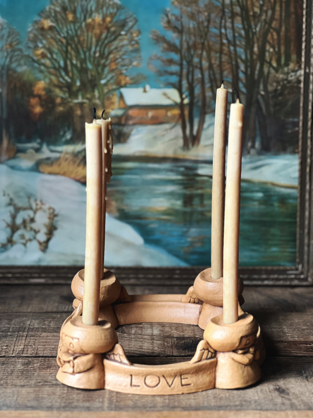 Vintage Christmas Candle Ring