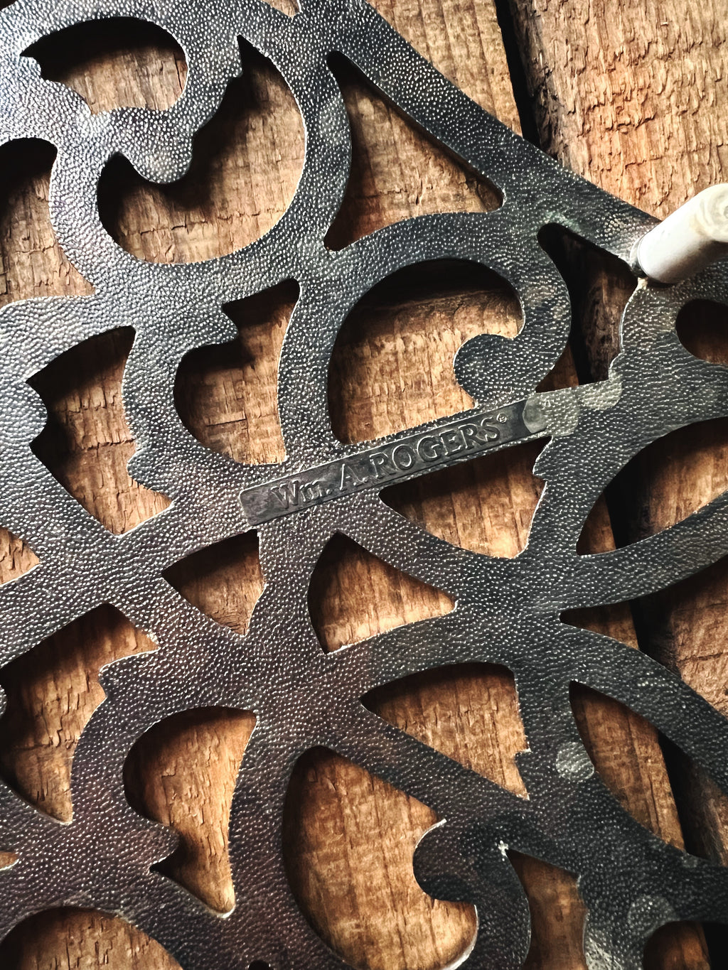 Vintage Wm Rogers Silver Plate Bell Trivet