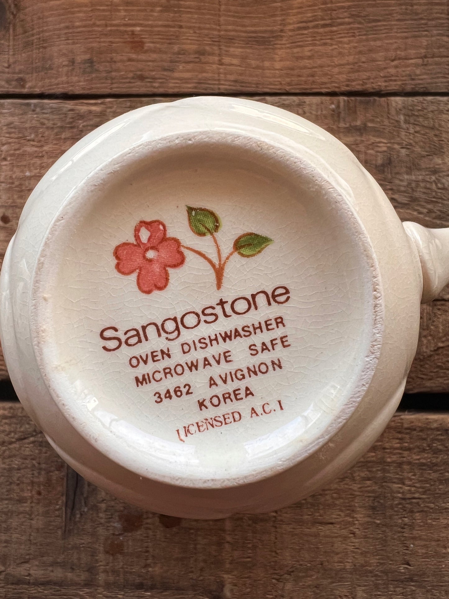 Vintage Sangostone Avignon Flat Cup/Mug