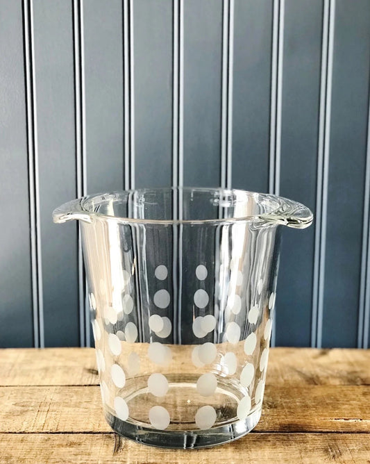 Vintage Glass Ice Bucket / Champagne Bucket