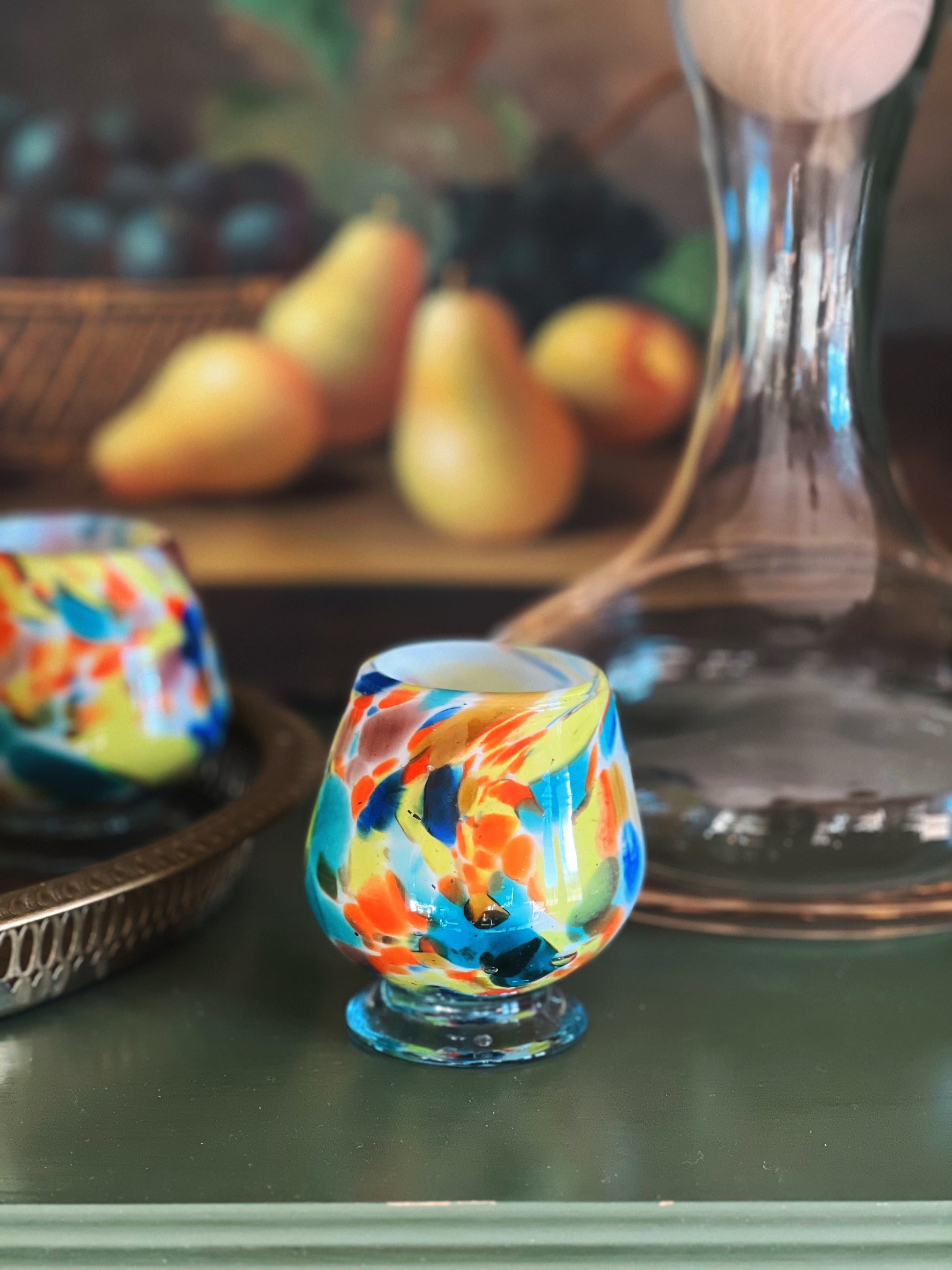 Set of 6 Vintage Murano Style Brandy Snifters