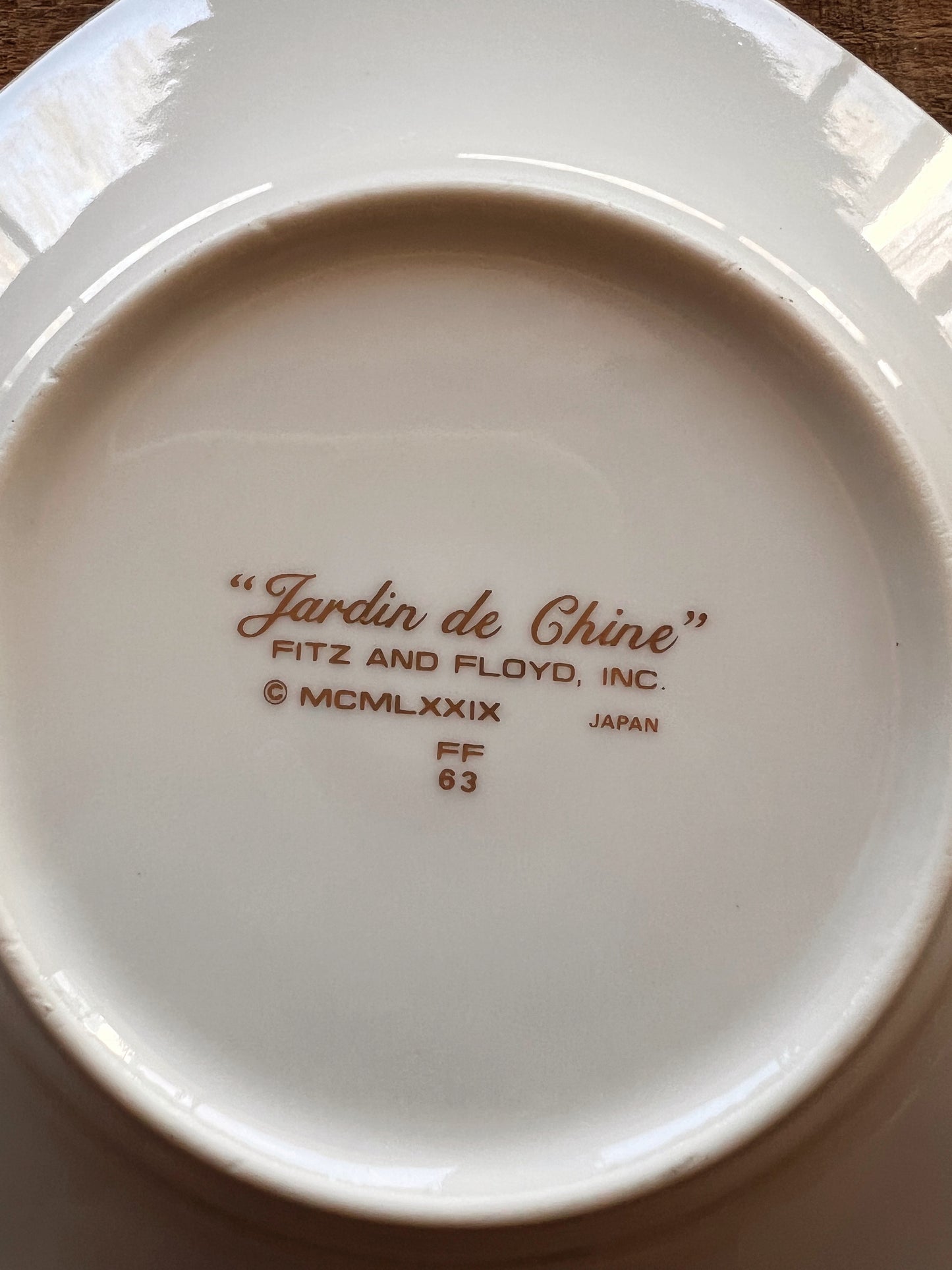 Set of 4 Vintage Fitz and Floyd Jardin de Chine Plates