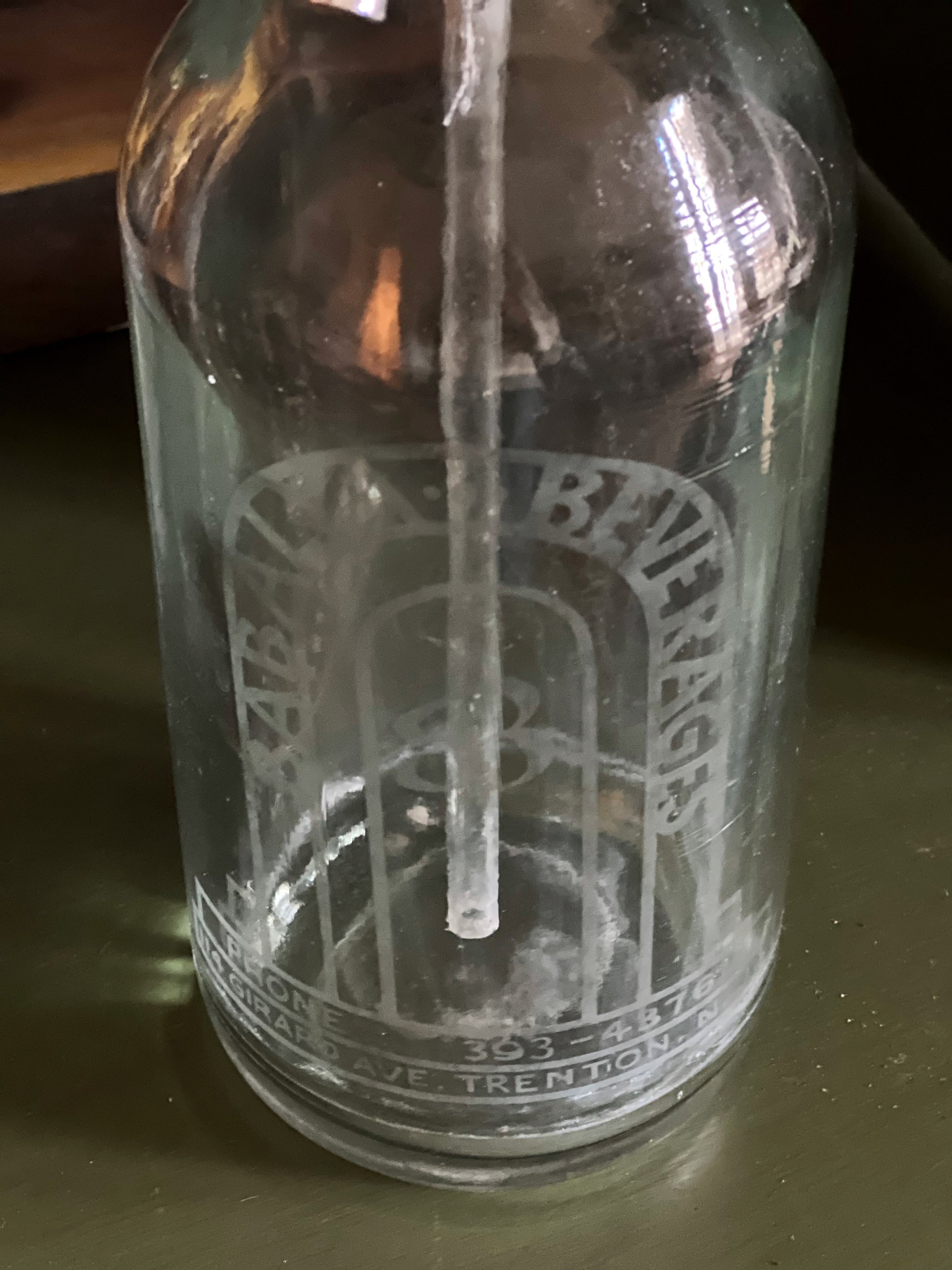 Vintage Babalya Beverage Company Seltzer Bottle / Soda Syphon