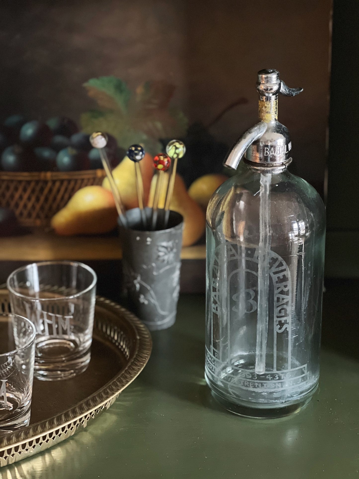 Vintage Babalya Beverage Company Seltzer Bottle / Soda Syphon