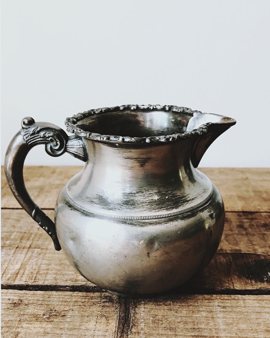 Vintage Van Bergh Quadruple Plate Creamer and Covered Sugar Bowl