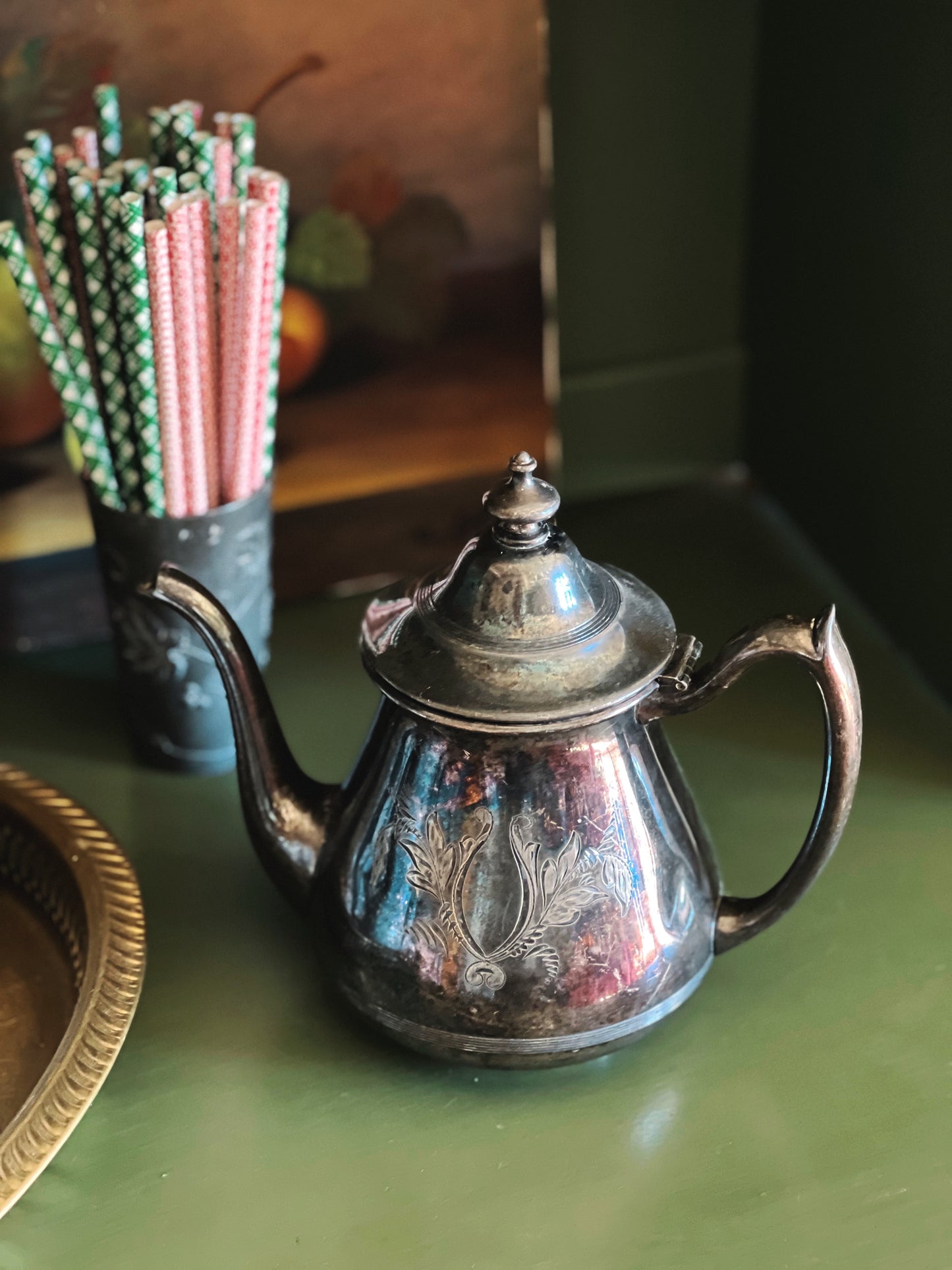 Vintage Beacon Silver Company Quadruple Plate Teapot