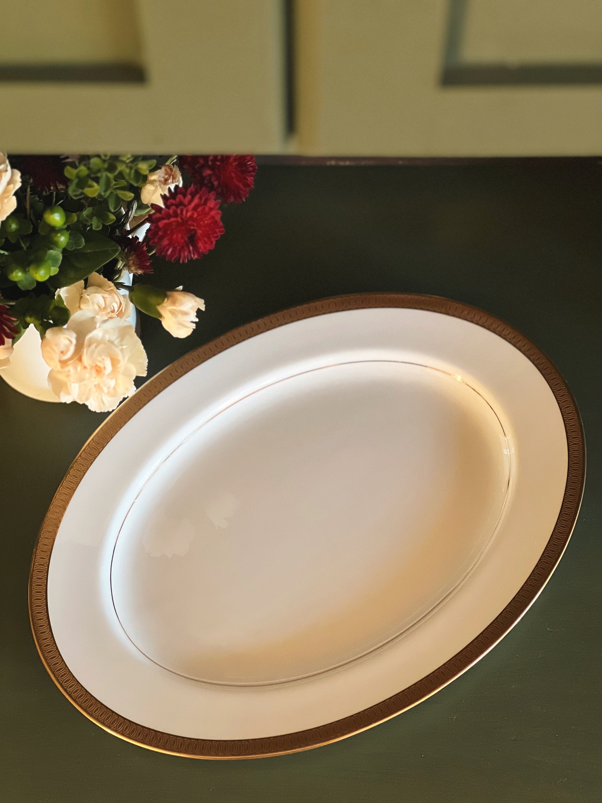 Vintage Mikasa Bone China Pembroke Oval Serving Platter