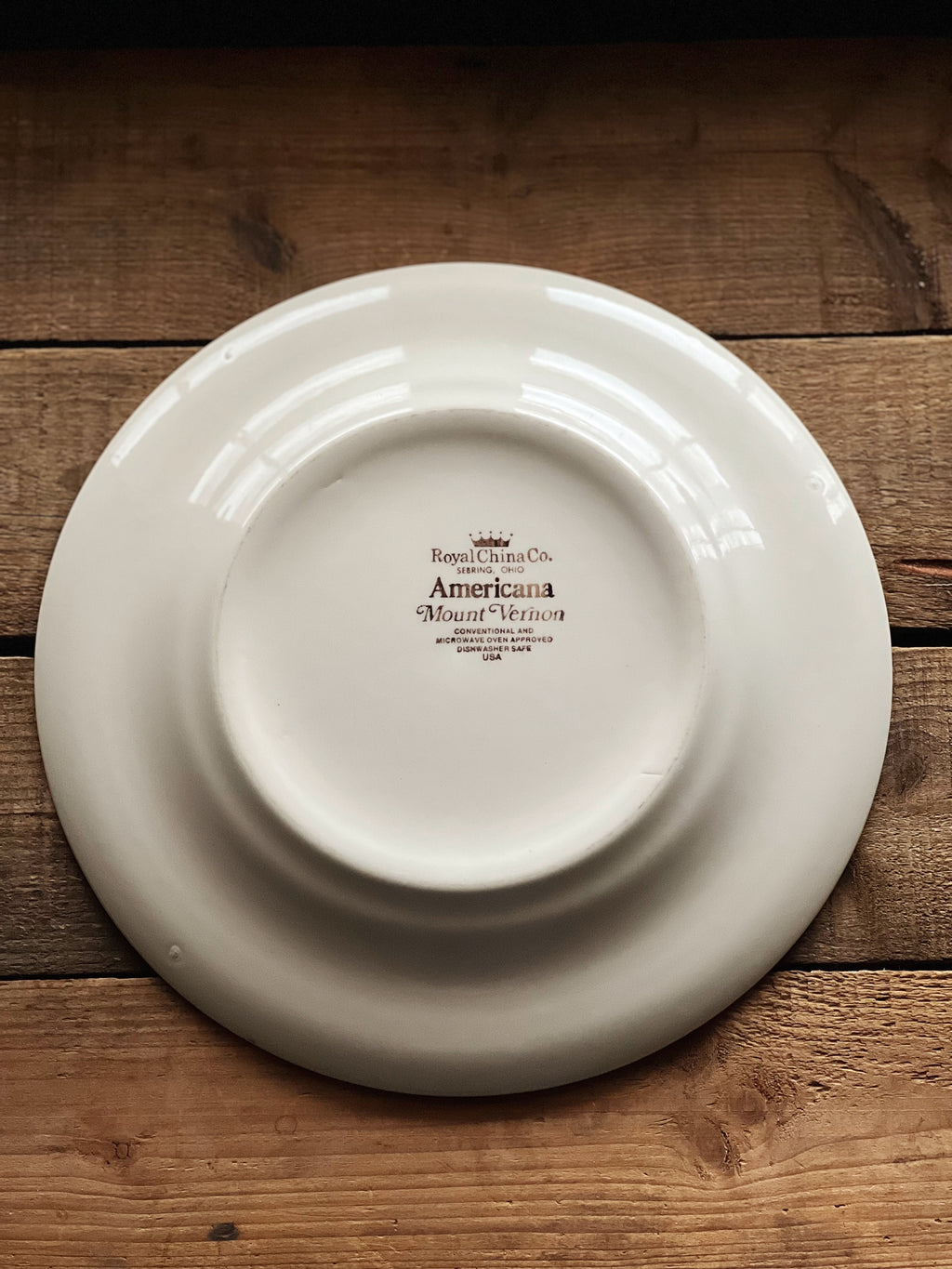 Vintage Royal China Co Americana Mount Vernon Dinner Plate