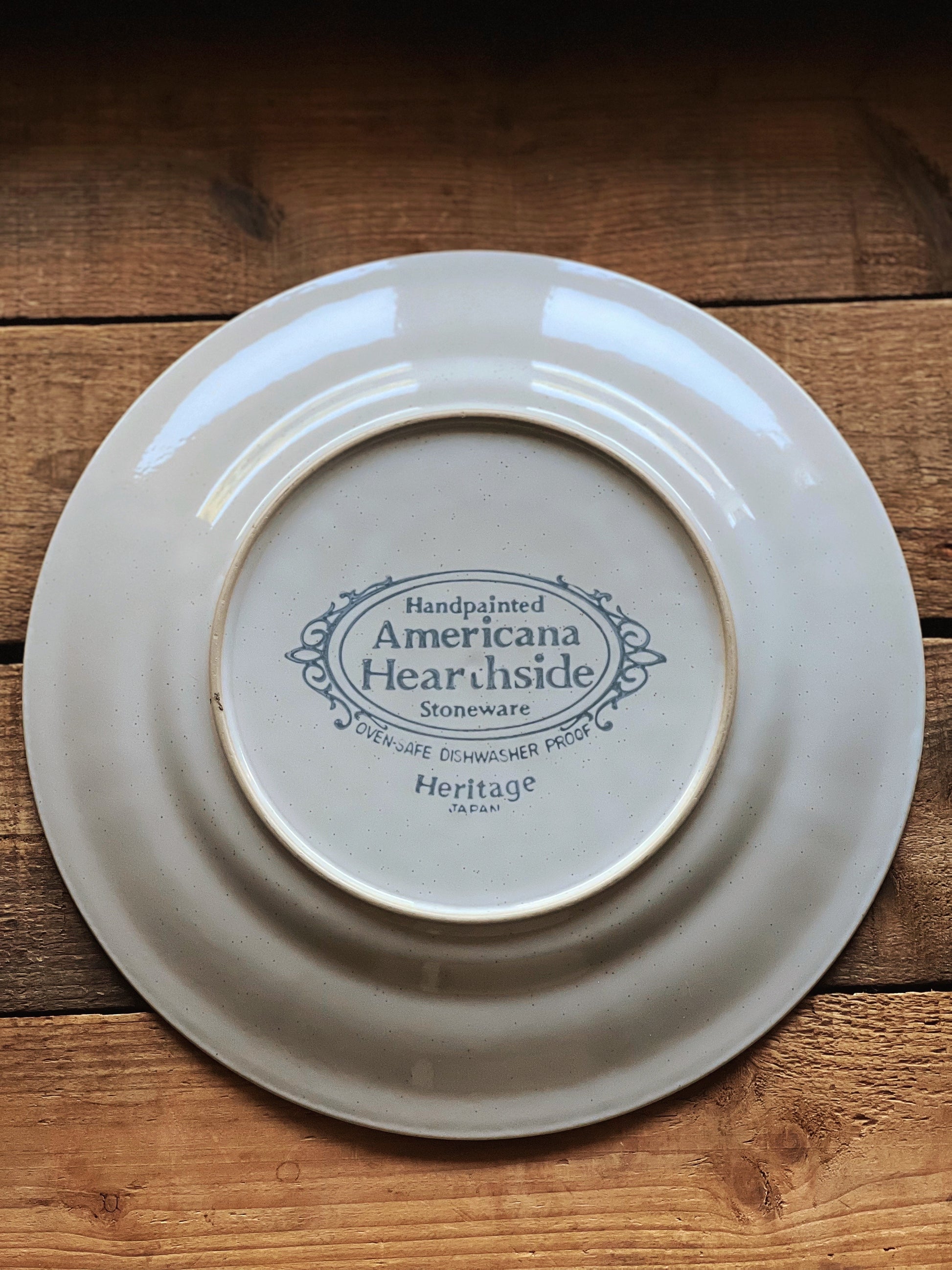 Vintage American Hearthside Stoneware Heritage Dinner Plate