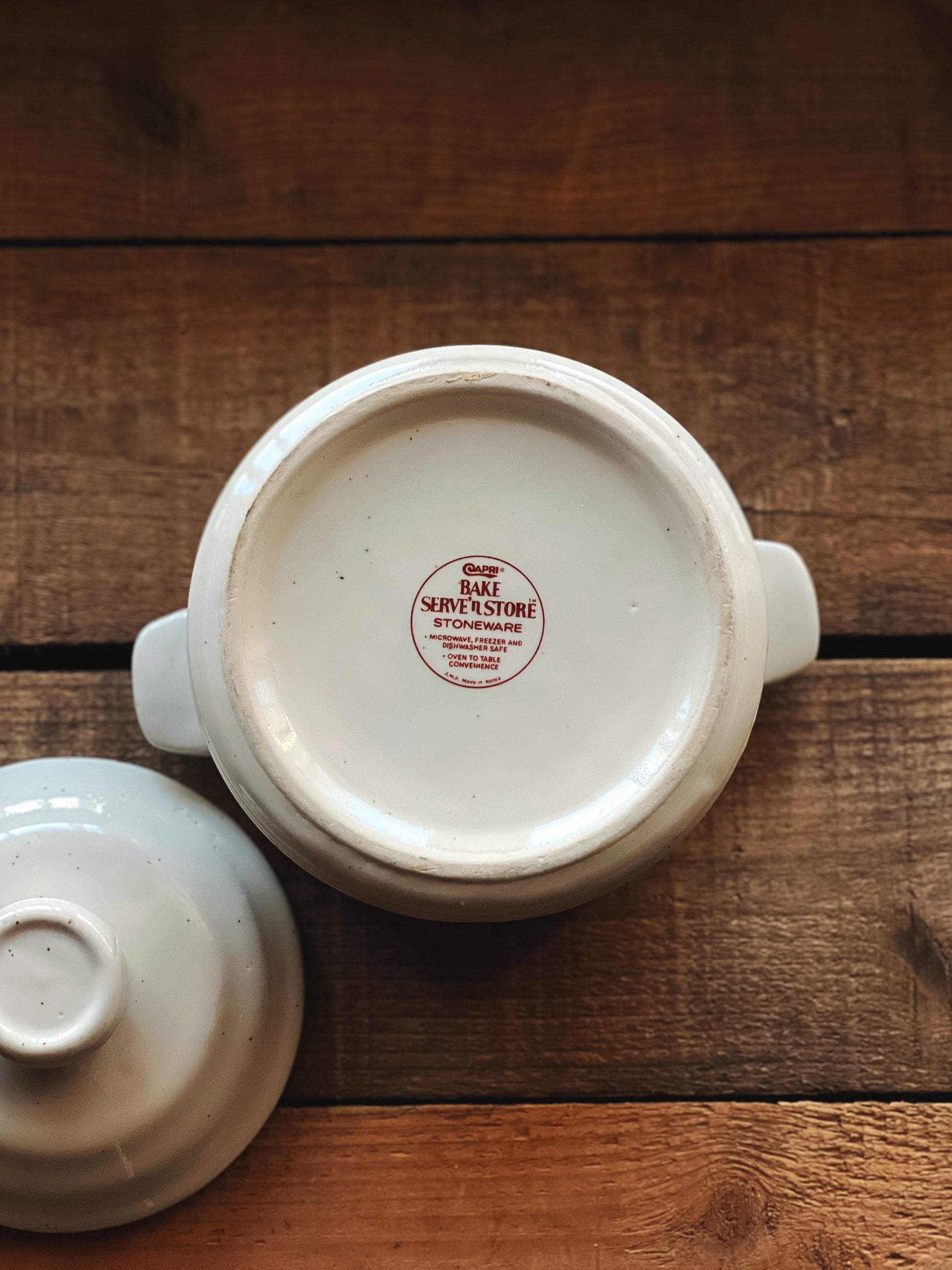 Vintage Capri Bake Serve N Store Stoneware Baker