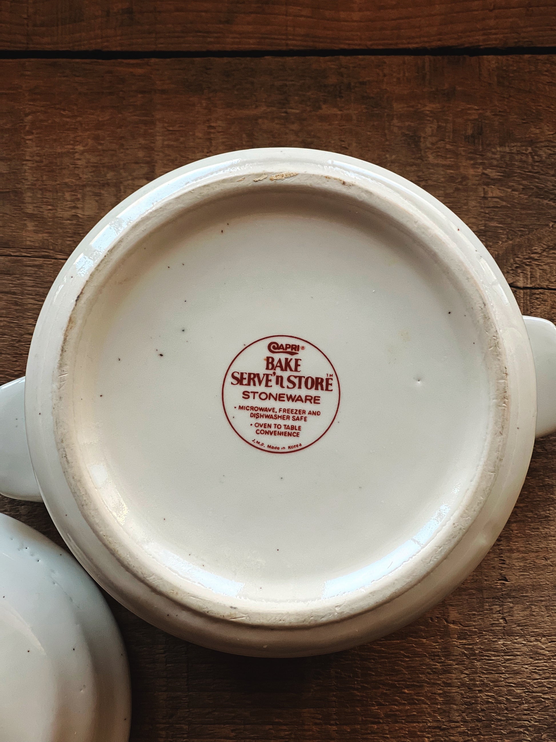 Vintage Capri Bake Serve N Store Stoneware Baker