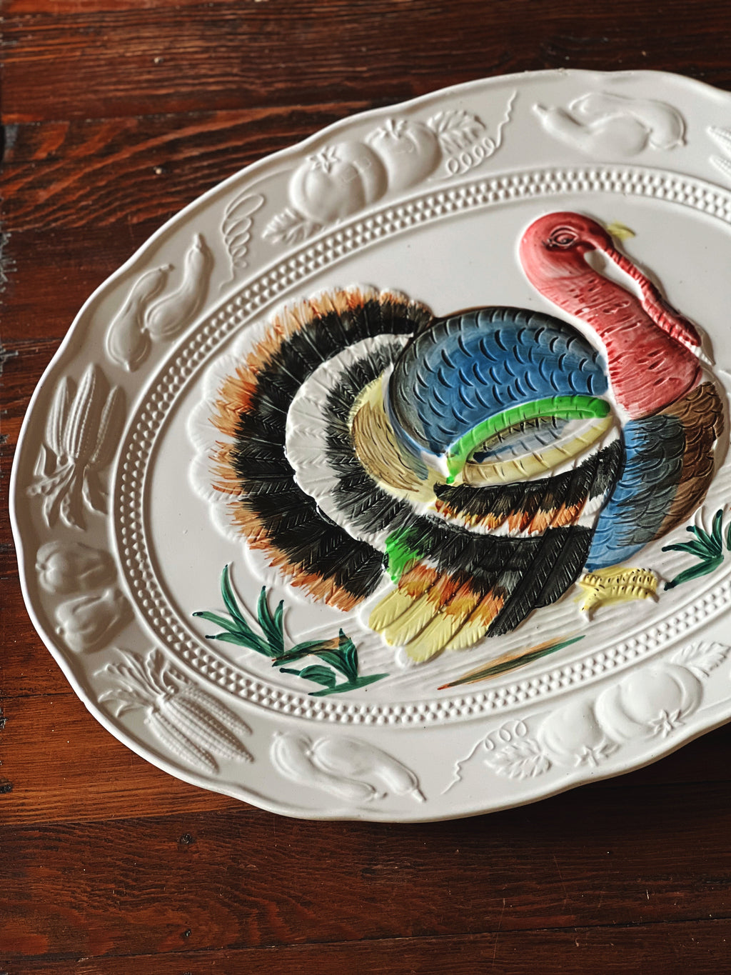 Vintage Hand Painted Japan Turkey Platter