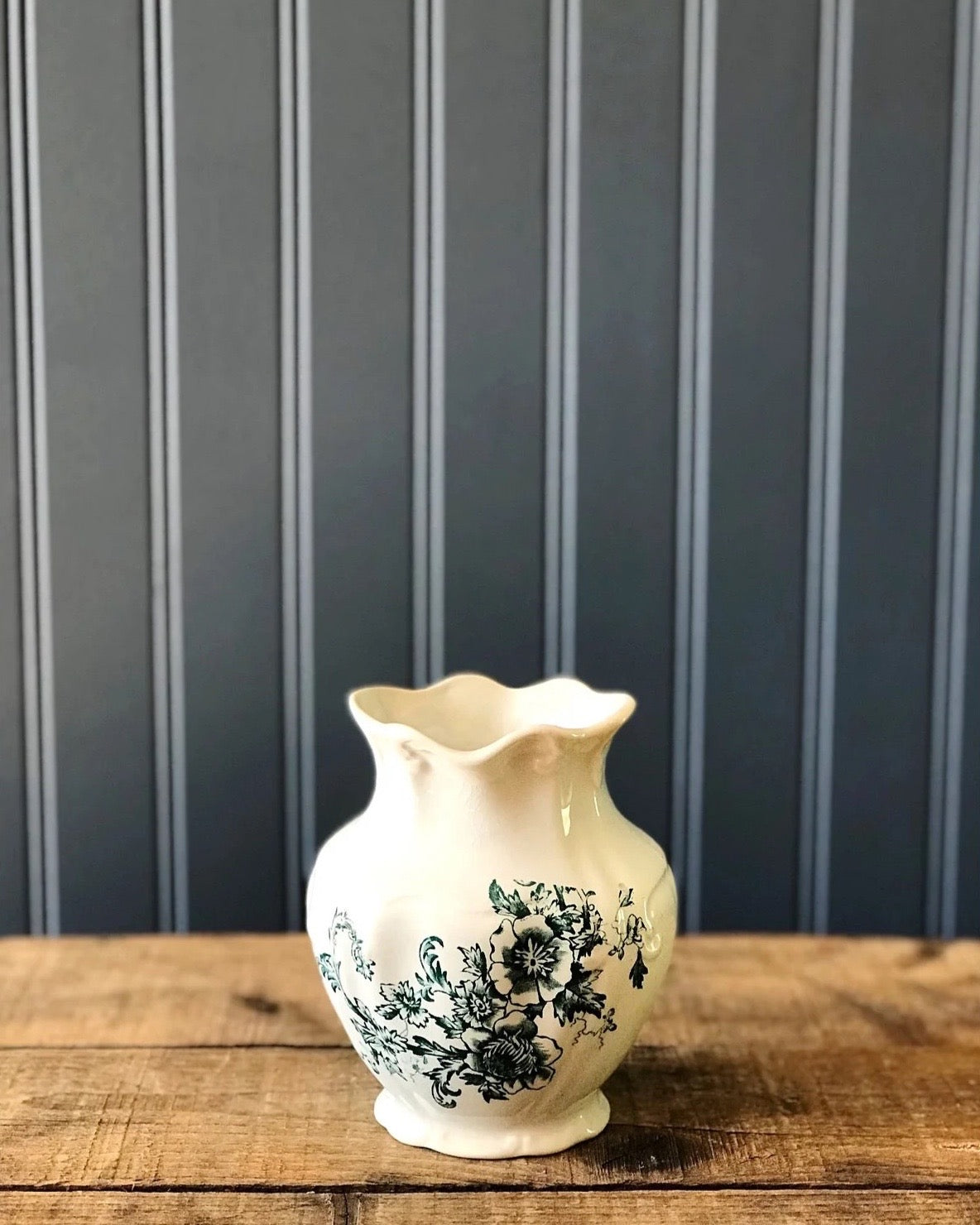 Small Vintage JMS&S Co Semi Vitreous Transferware Vase