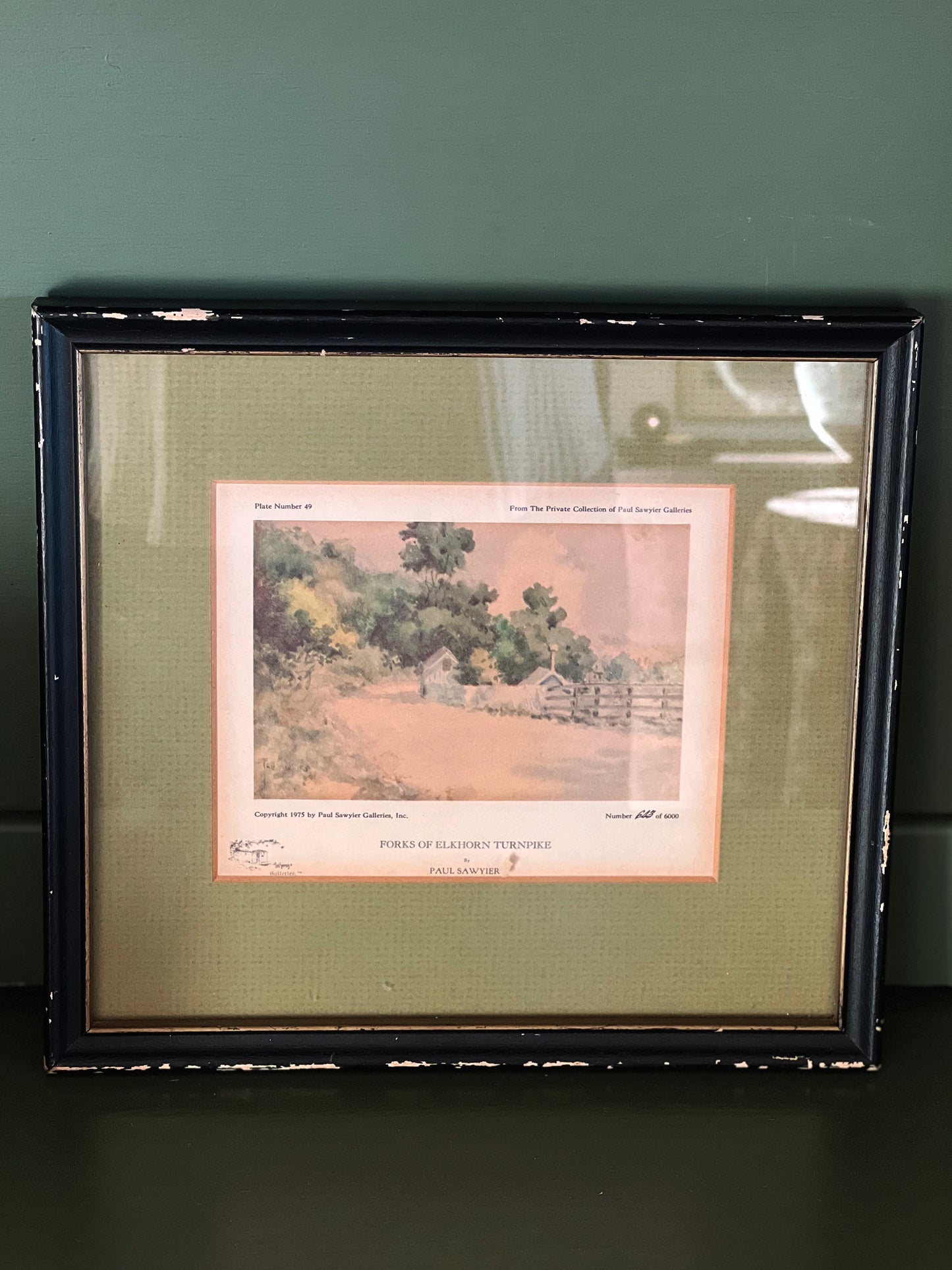 Vintage Paul Sawyier Forks of Elkhorn Turnpike Framed Print