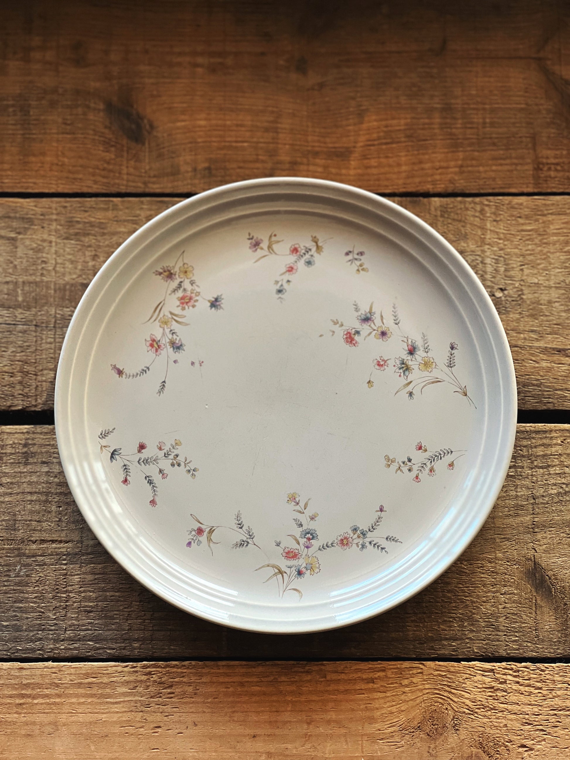 multicolor floral plate