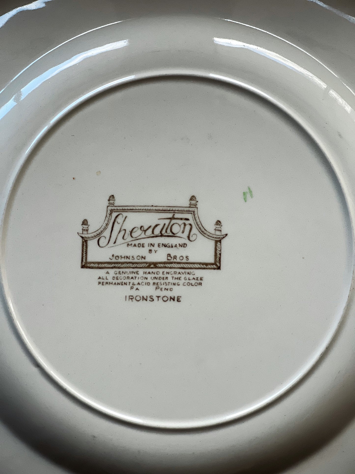 Pair of Vintage Johnson Brothers Sheraton Dinner Plates