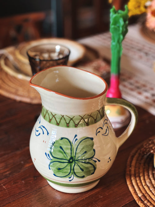 Vintage Hand Painted Pitcher Made in Portugal