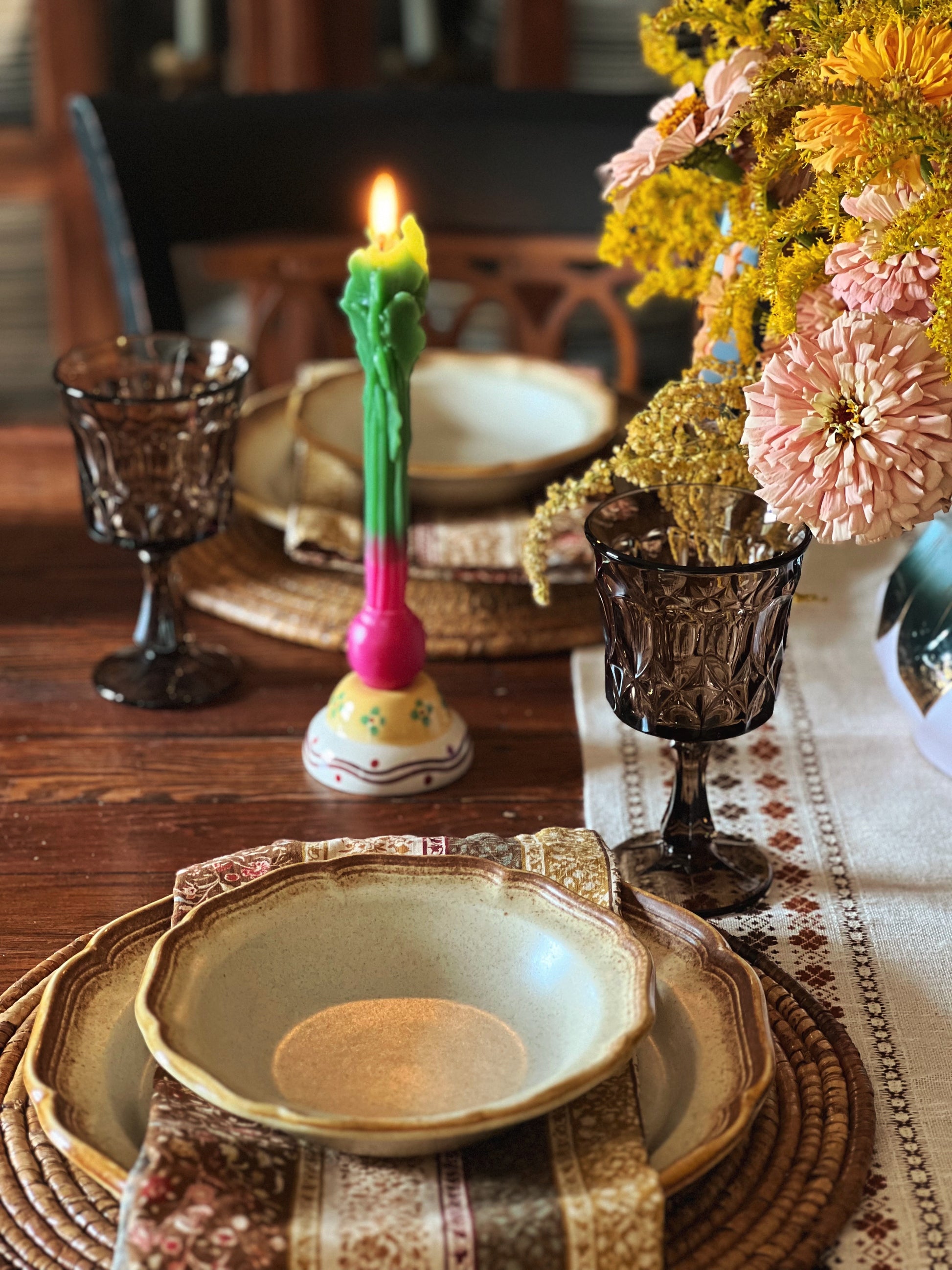 Vintage Noritake Perspective Brown Water Goblet