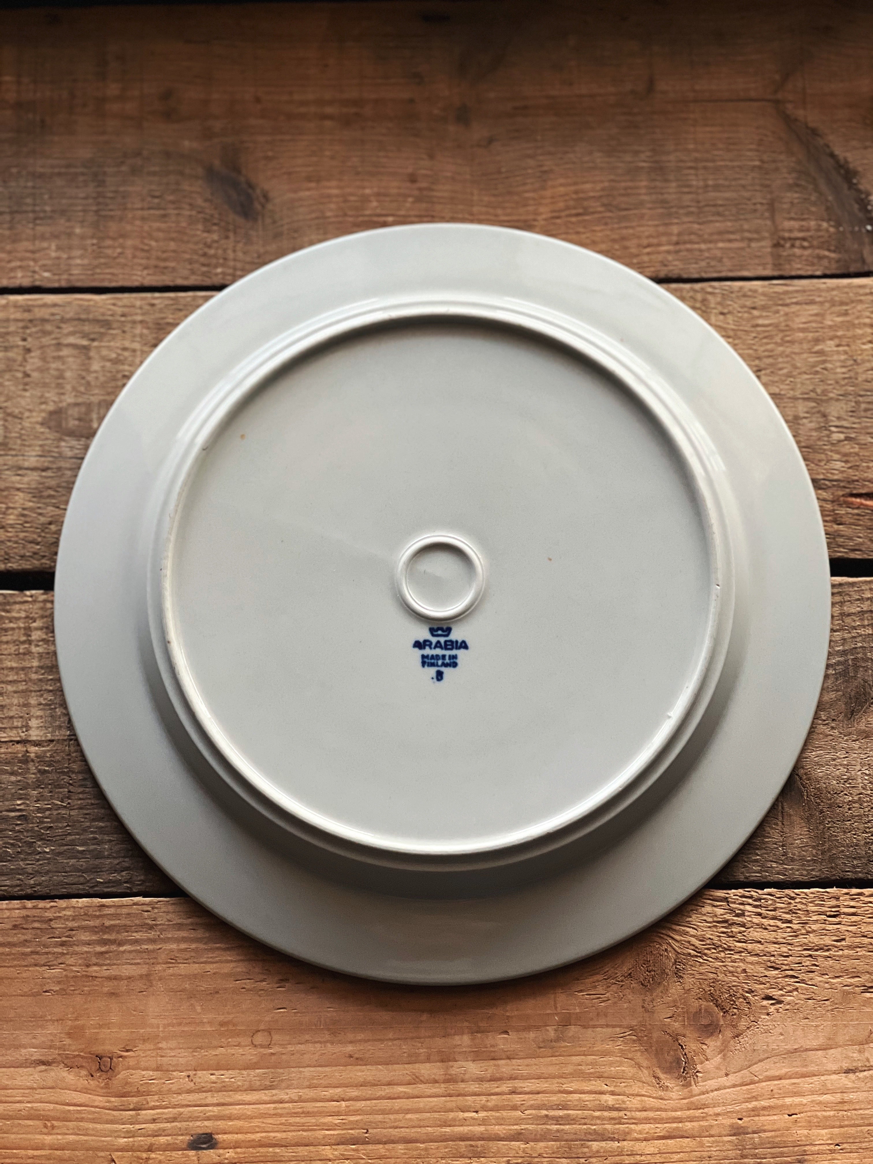 Vintage Arabia of Finland Anemone Blue Dinner Plate – feastvintage