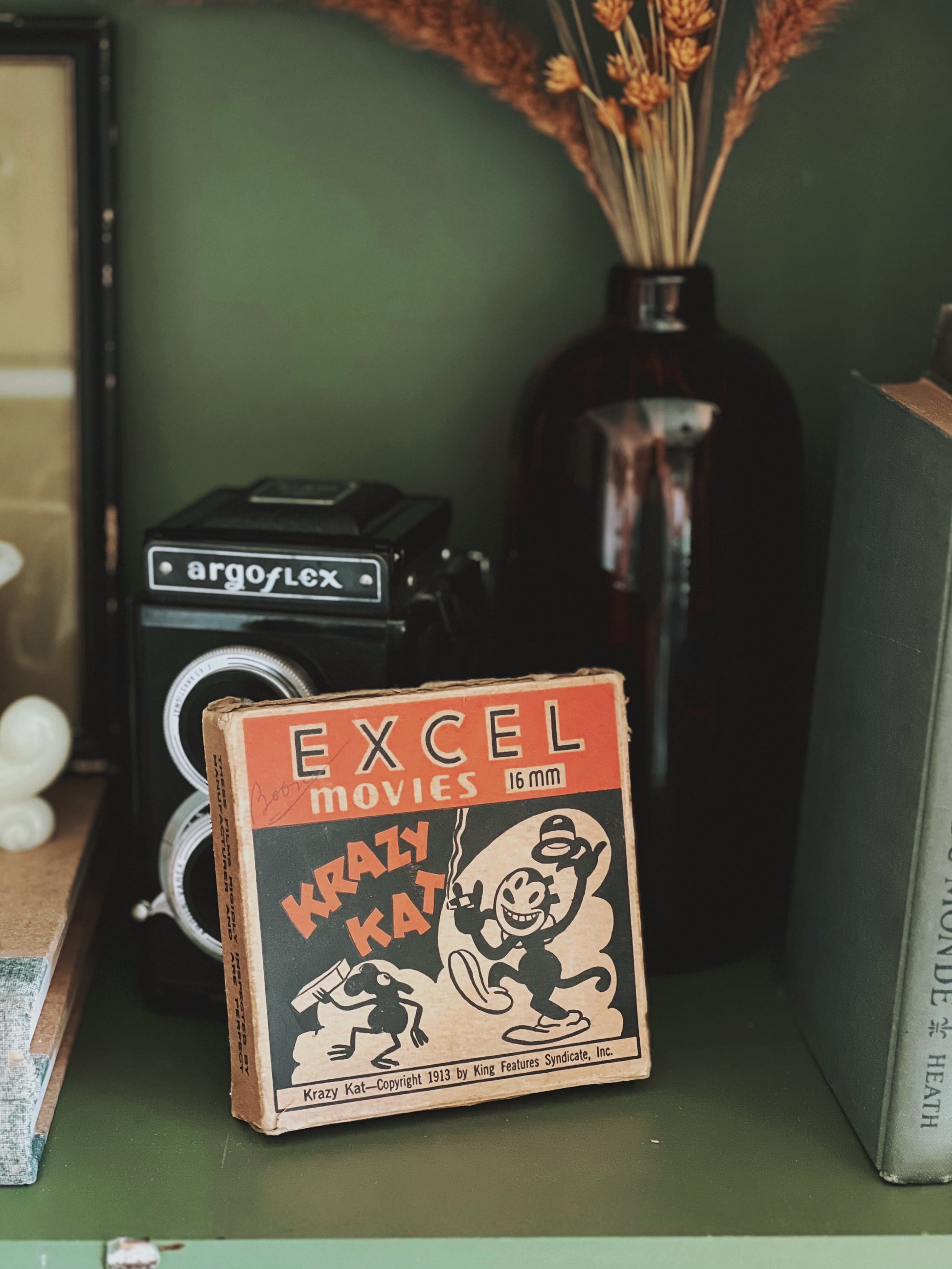 Antique Excel Home Movies Featuring Krazy Kat 16mm Silent Film