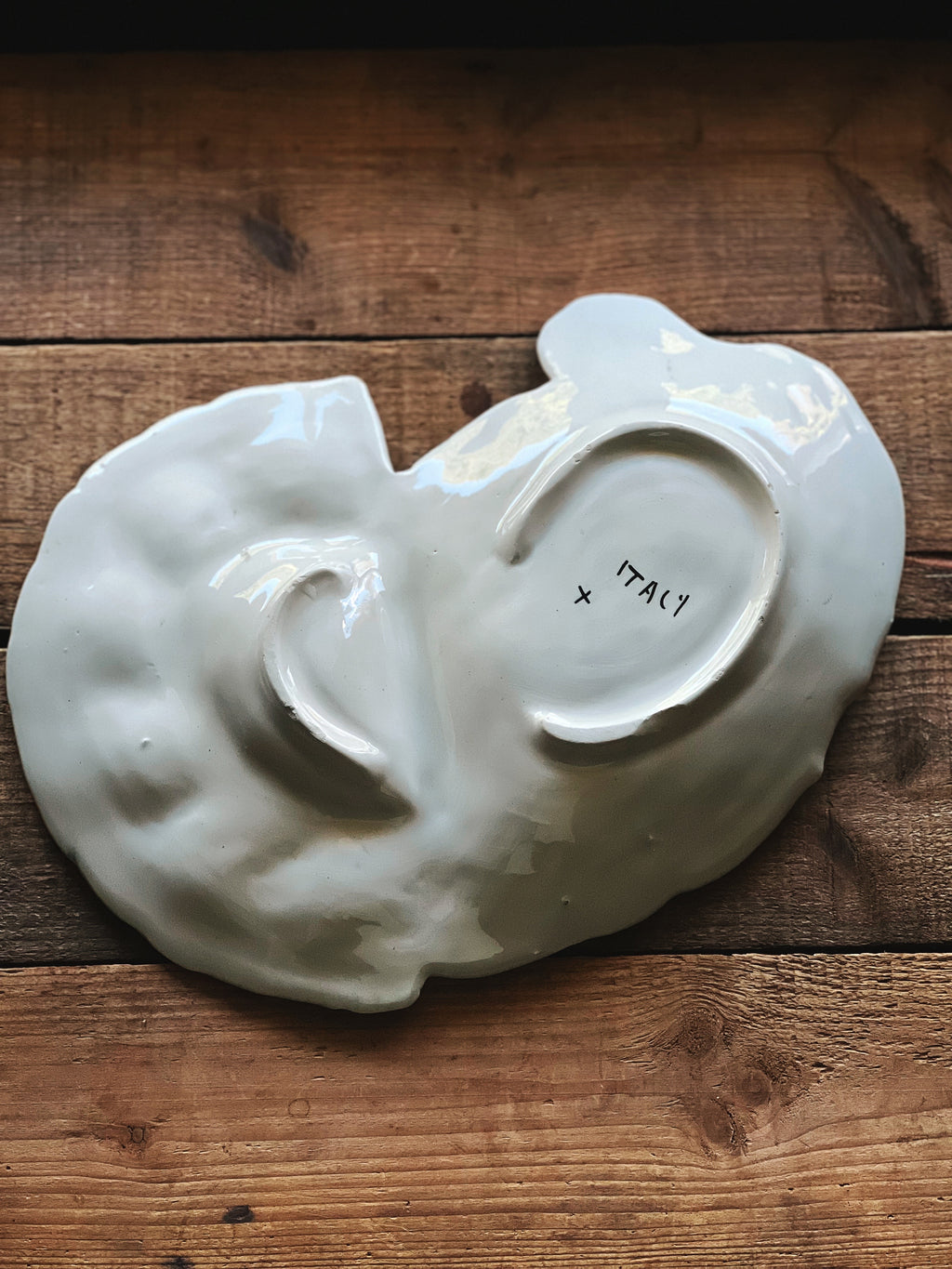 Vintage Hand Painted Italy Turkey Egg Platter