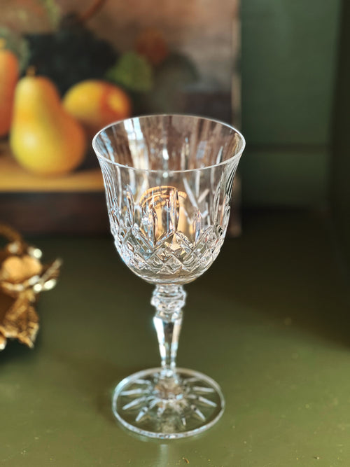 Set of 4 Vintage Crystal Wine Glasses