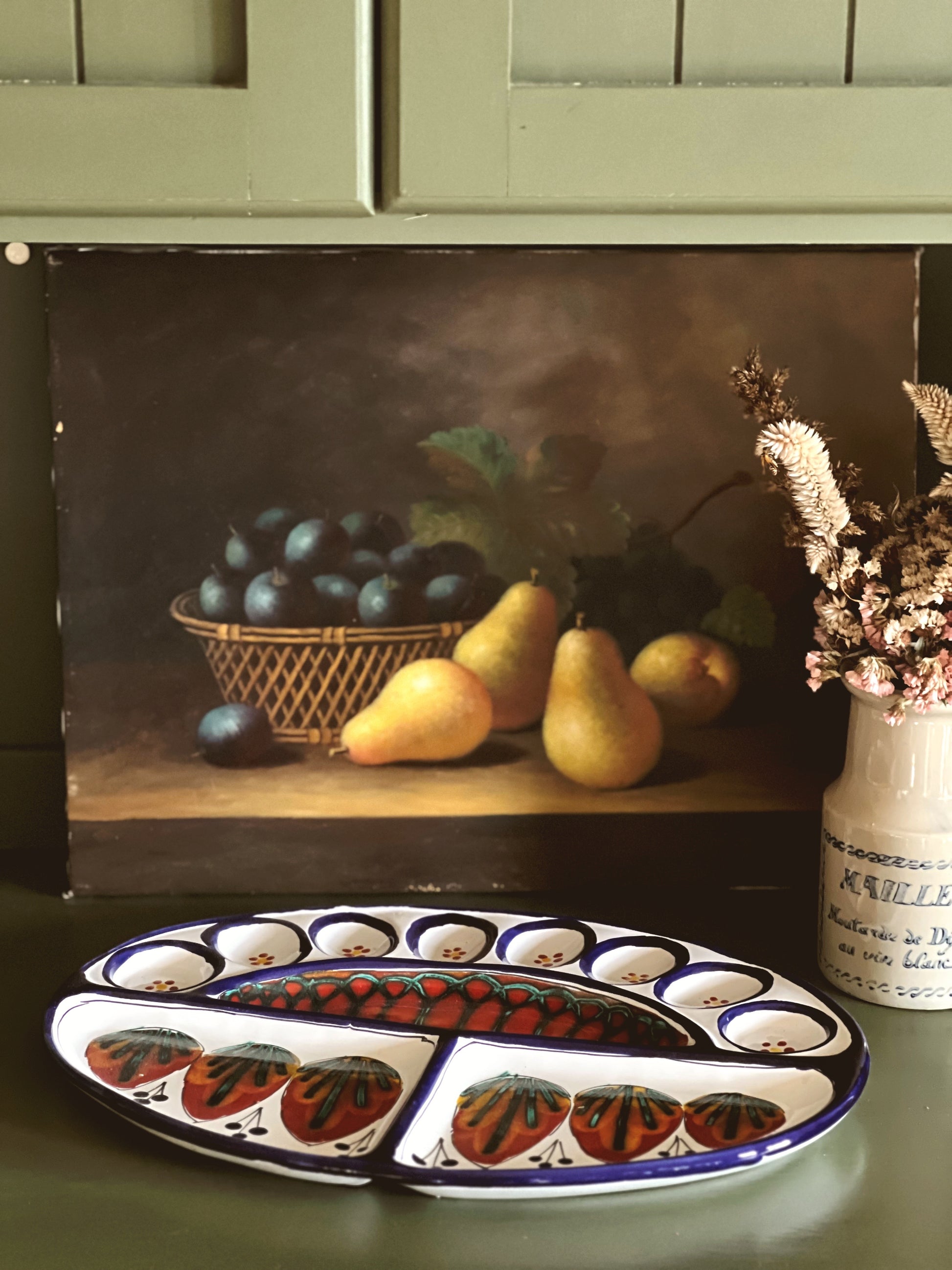 Vintage Deviled Egg Platter Made in Italy