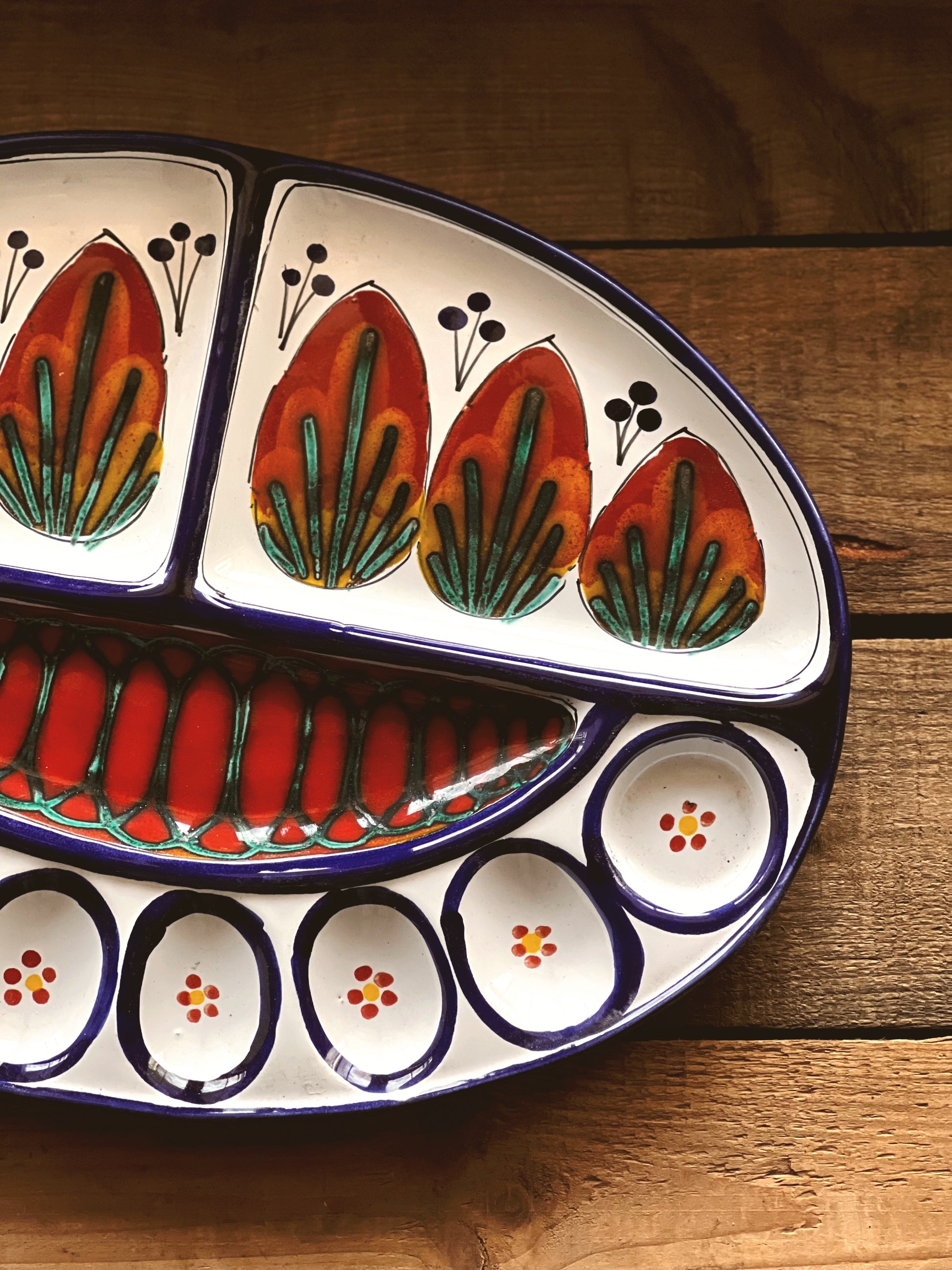 Vintage Deviled Egg Platter Made in Italy