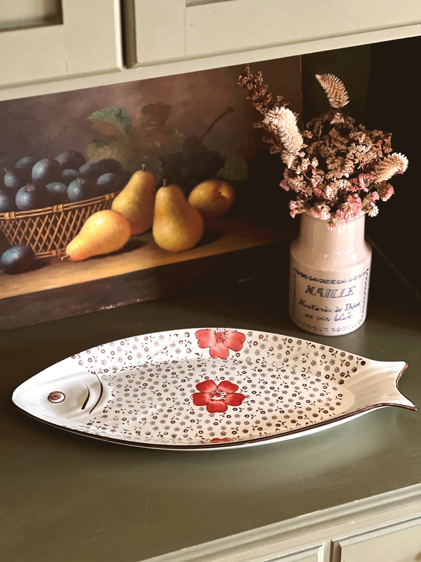 Vintage Porcelain Fish Serving Platter