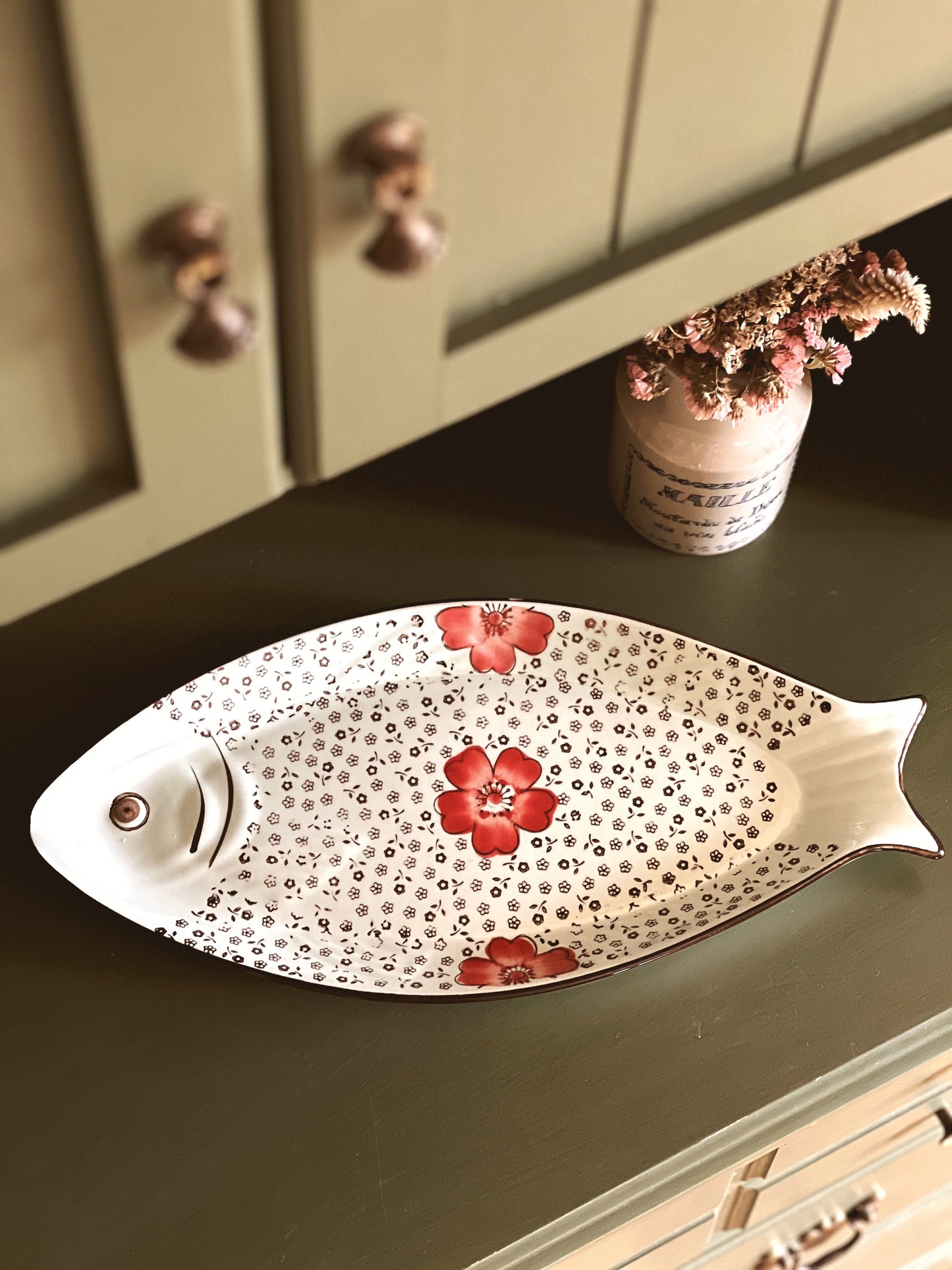 Vintage Porcelain Fish Serving Platter