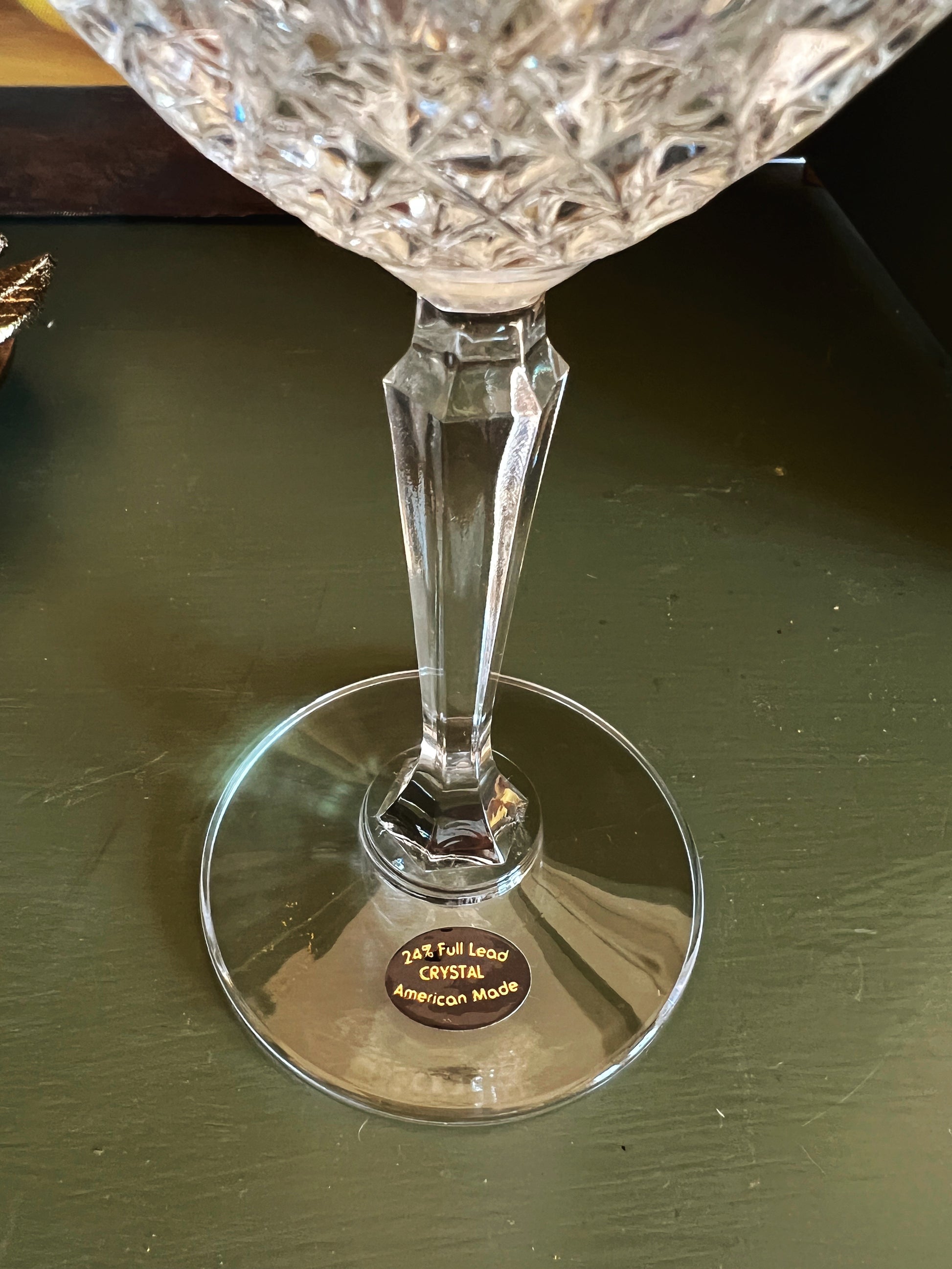Set of 4 Vintage Legacy by Anchor Hocking Crystal Wine Water Goblets