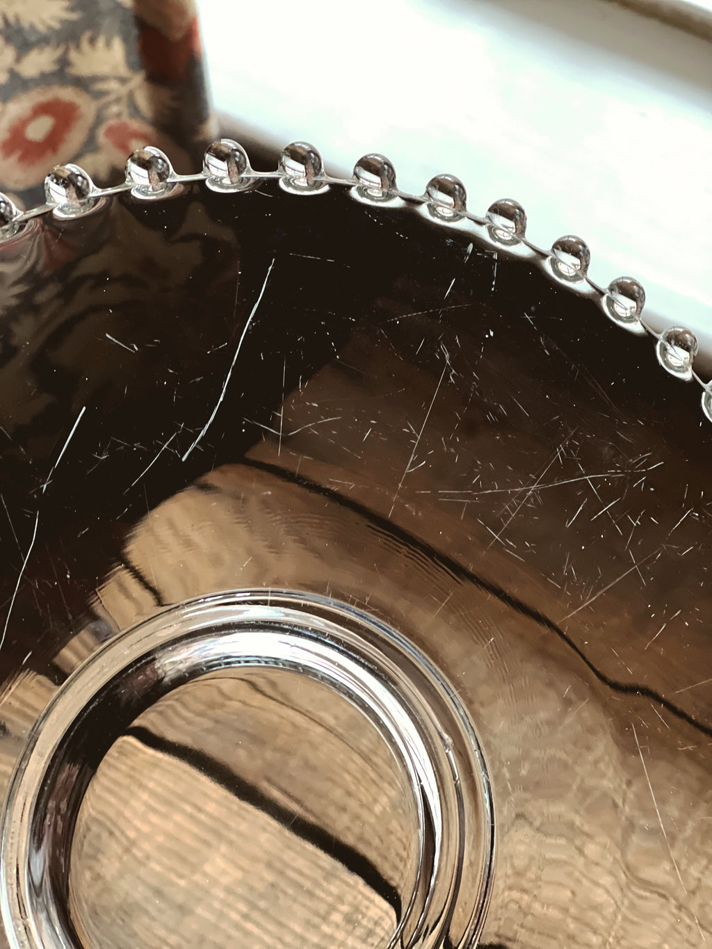 Vintage Boopie Glass Cake Plate