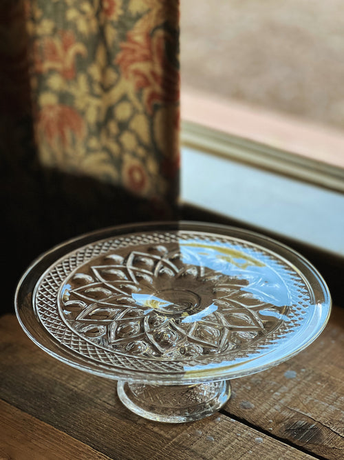 Vintage Glass Cake Stand