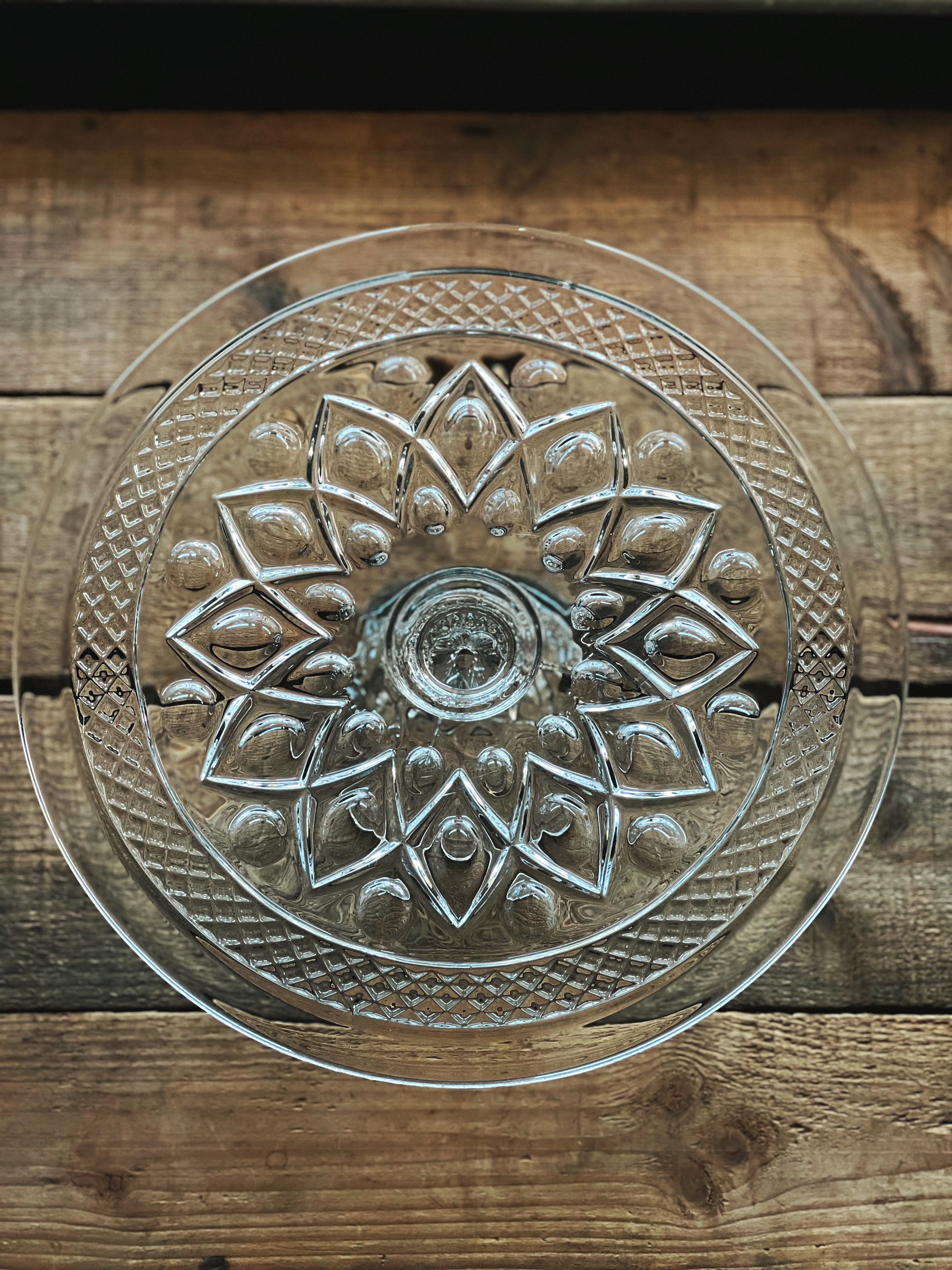 Vintage Glass Cake Stand