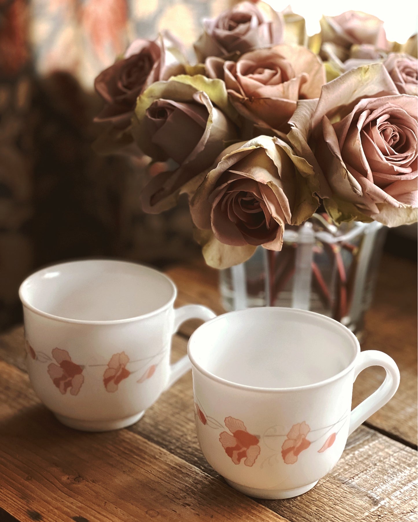 Vintage Arcopal France Linette Floral Mug